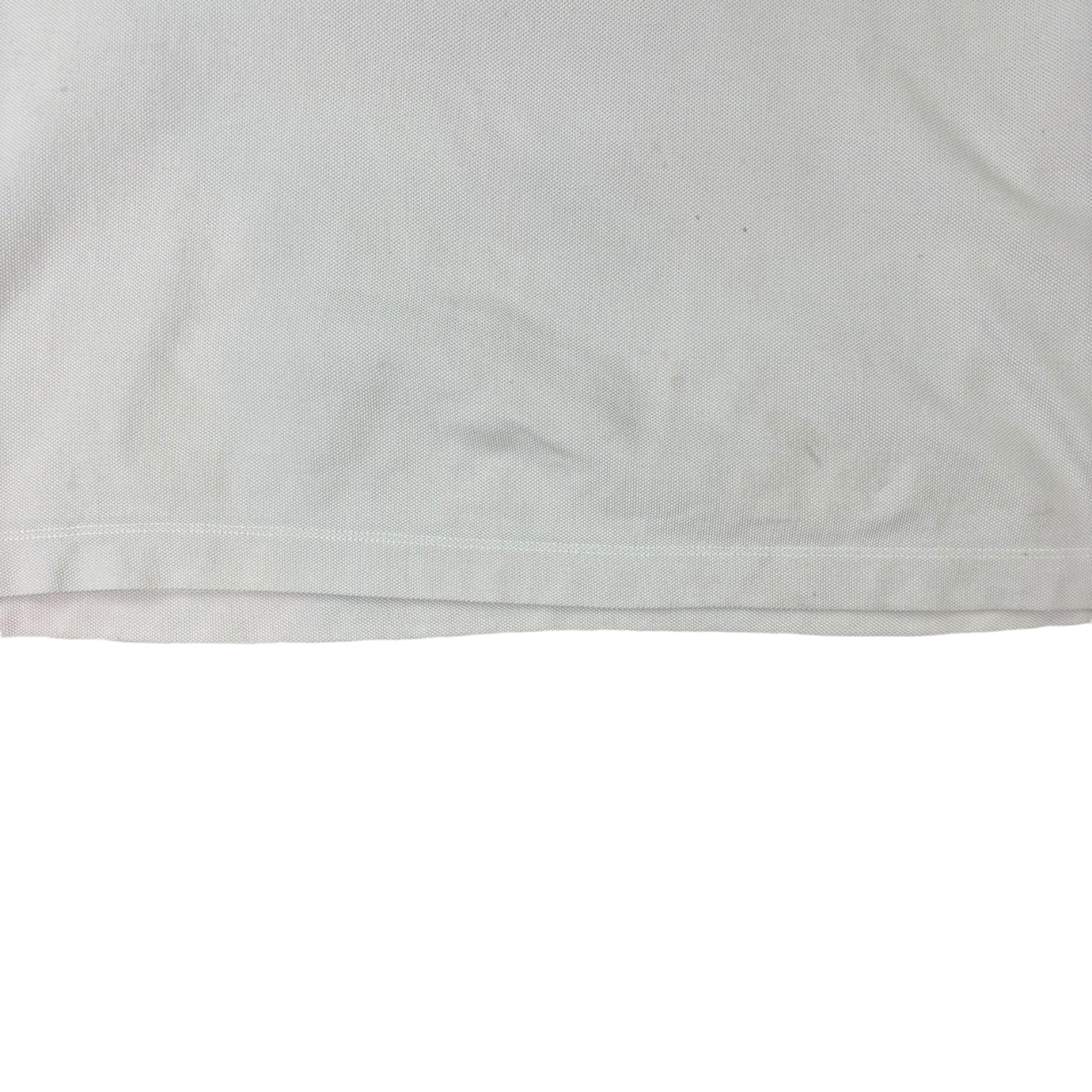 Stone Island Logo Appliqué Pique Polo T-Shirt White