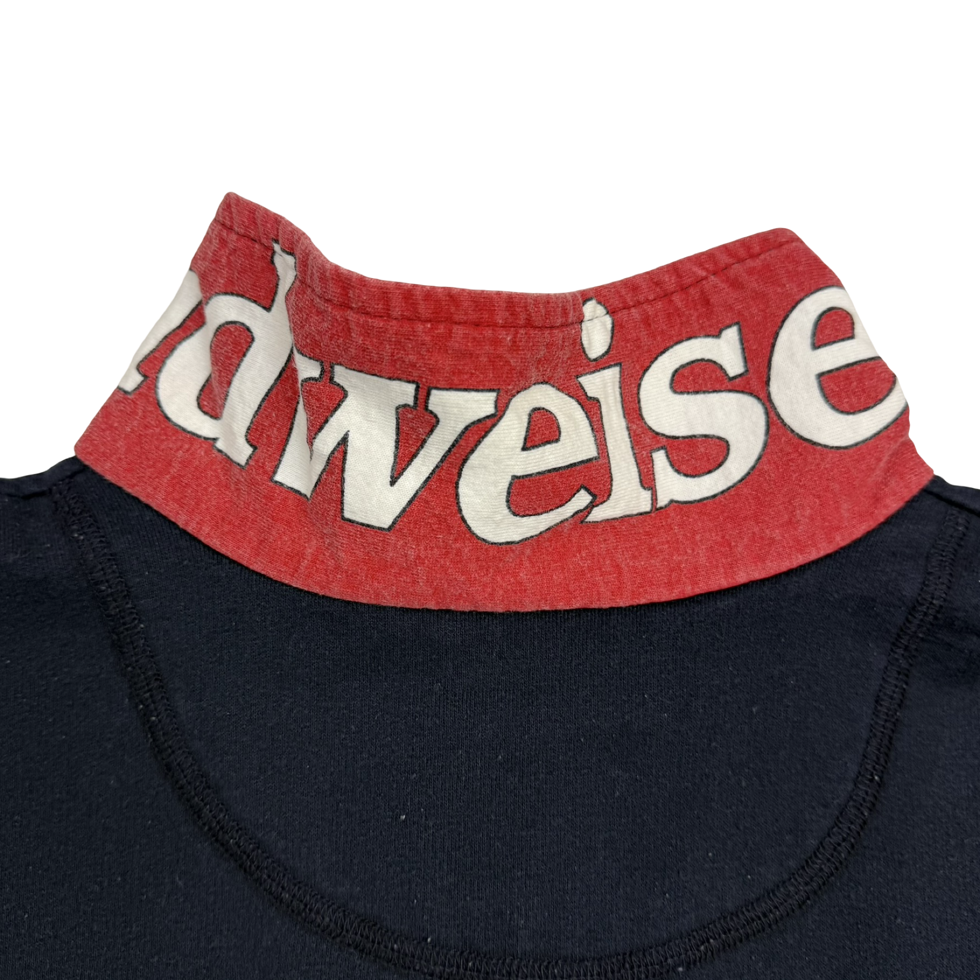 Vintage Budweiser ‘Bud’ Quarter Zip Sweater Navy Blue