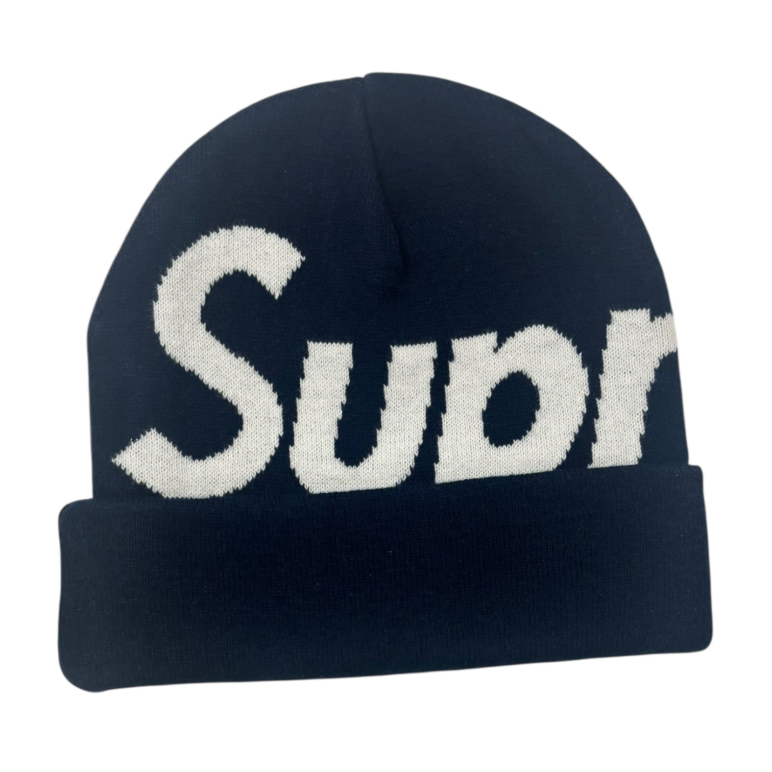 Supreme FW17 Big Logo Cashmere Beanie Navy