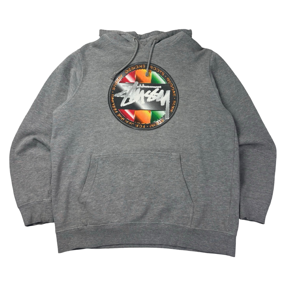 Stussy Roots Reggae Surf Pullover Hoodie Grey