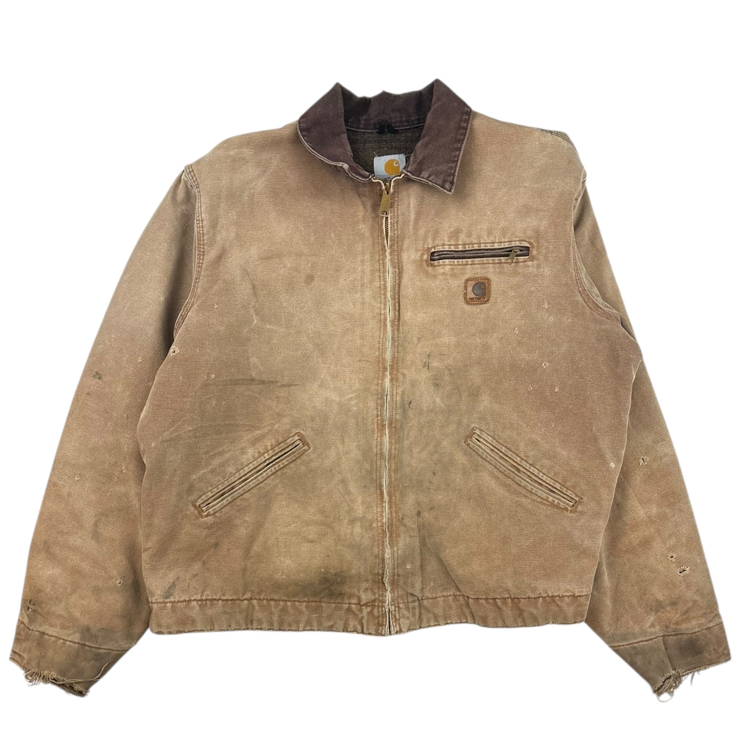 Vintage Carhartt Detroit Blanket-Lined Work Jacket Tan