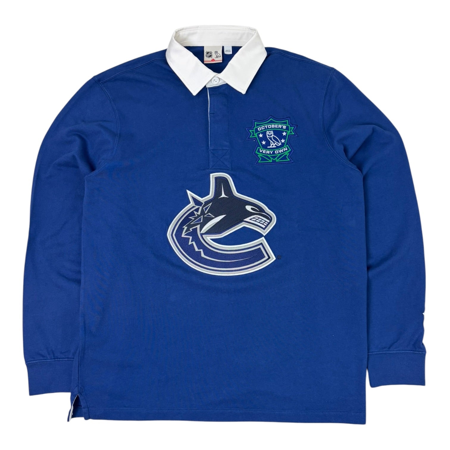 OVO x Vancouver Canucks Rugby Polo Blue