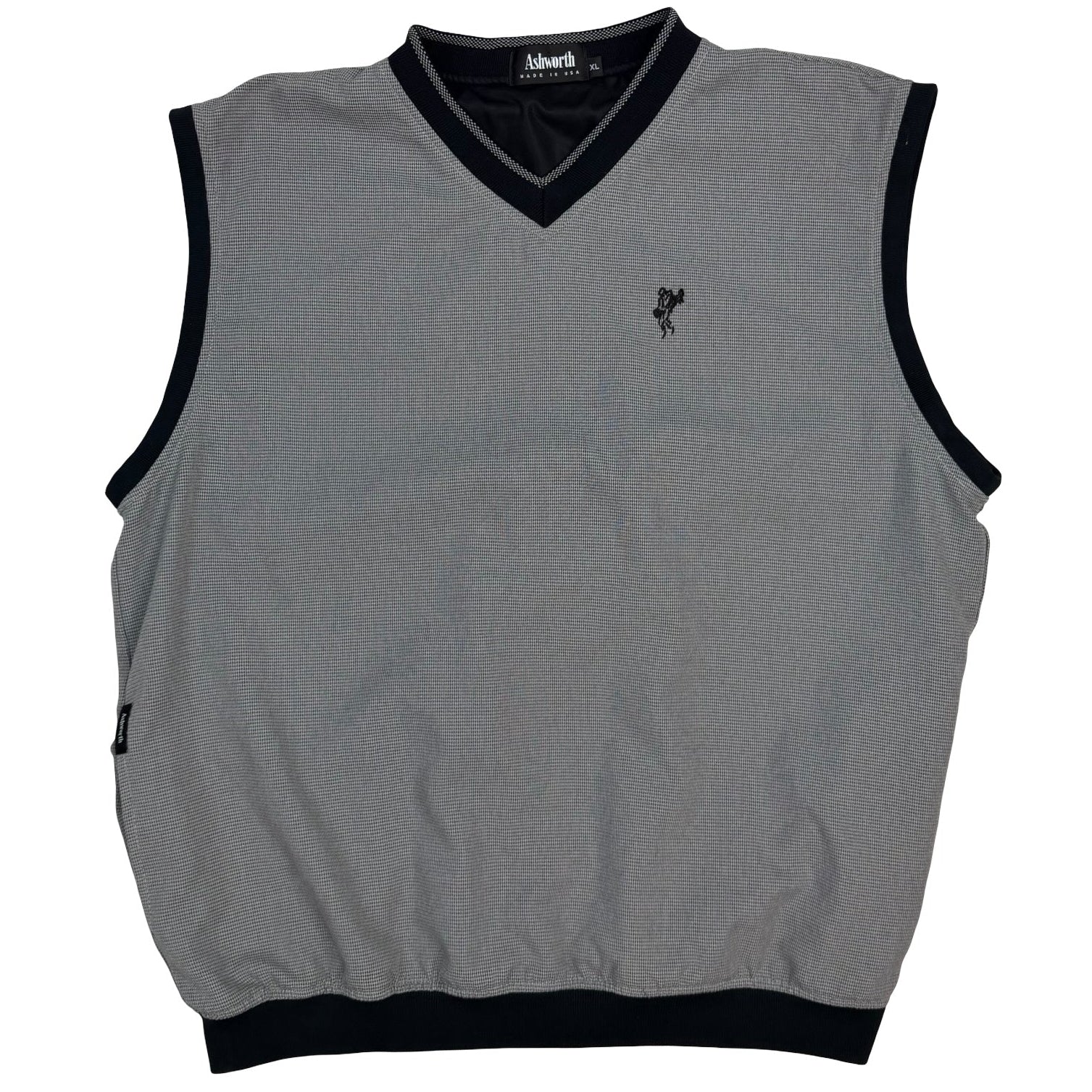 Vintage Ashworth Embroidered Vest Grey