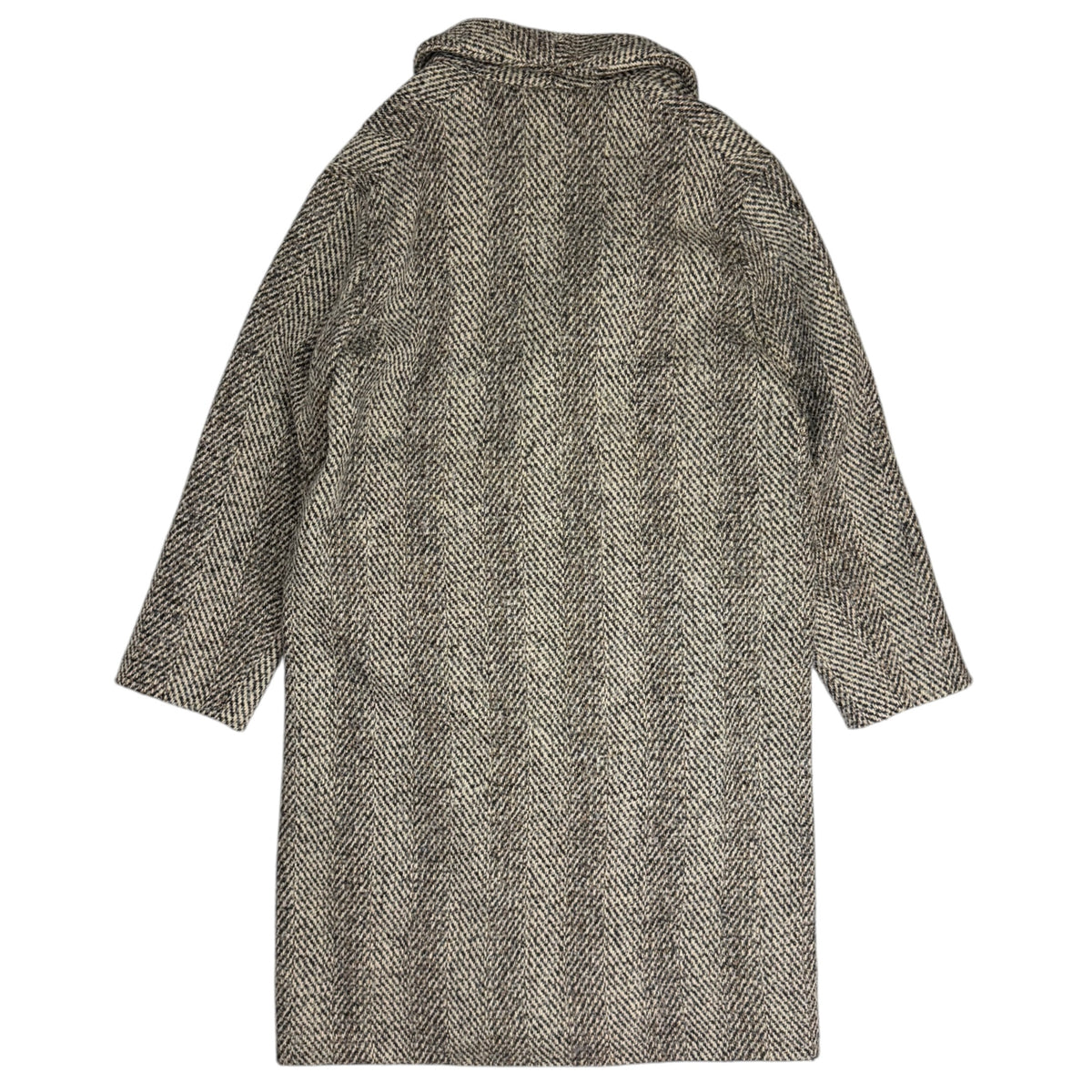 Lemaire Owl Kaftan Wool Herringbone Coat Beige