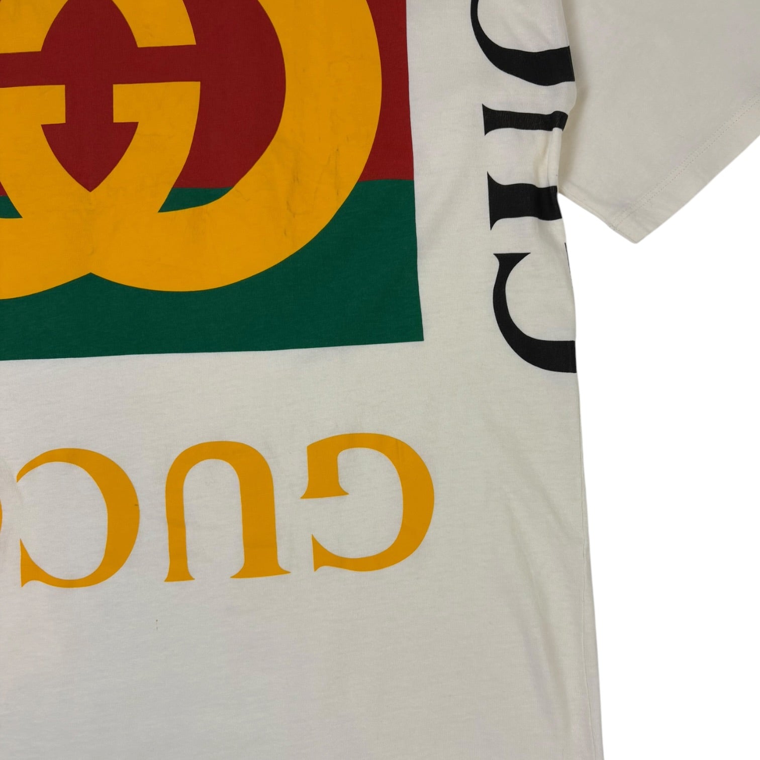 (W) Gucci Large Retro Logo Tee White