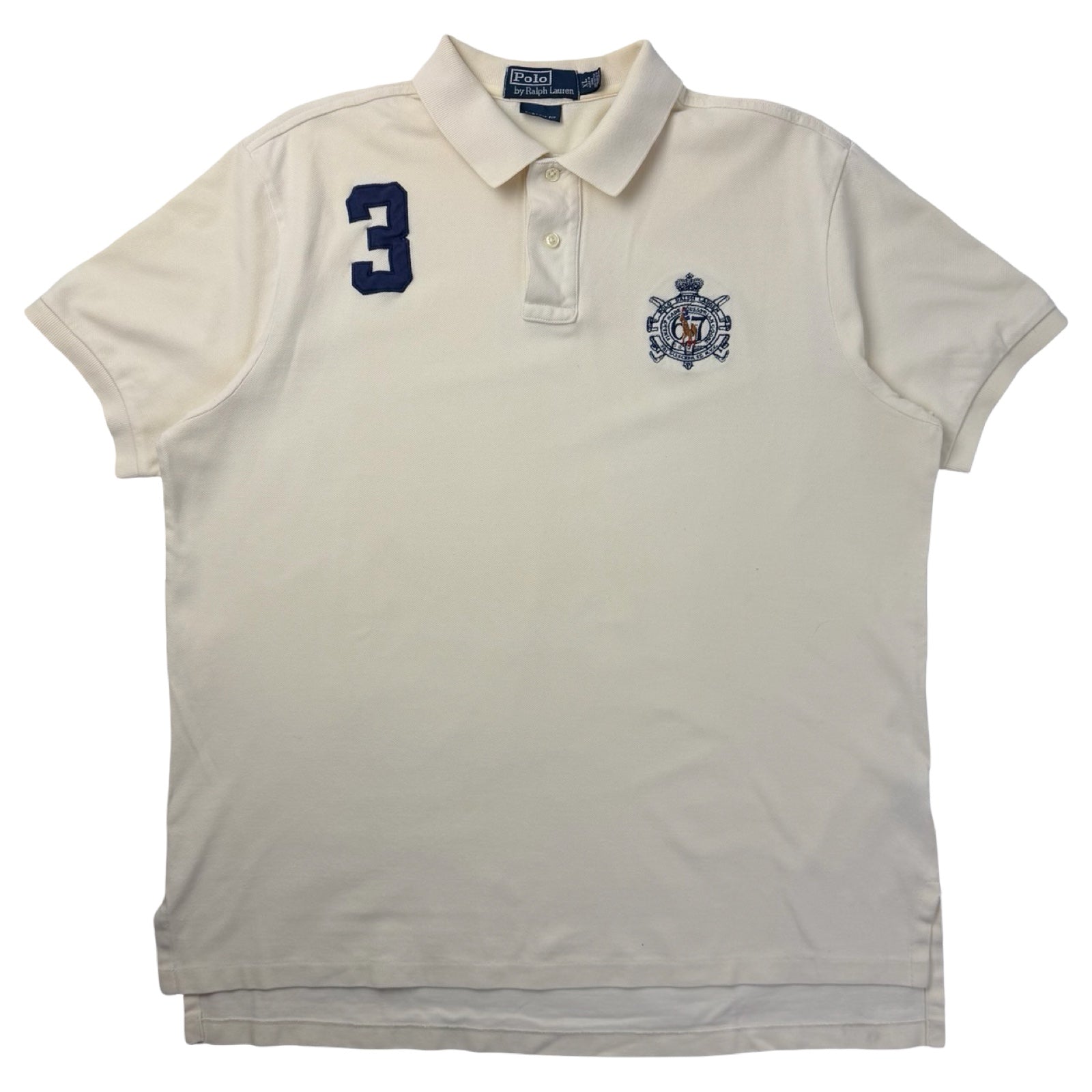 Vintage Polo Ralph Lauren Equestrian Badge Polo Beige
