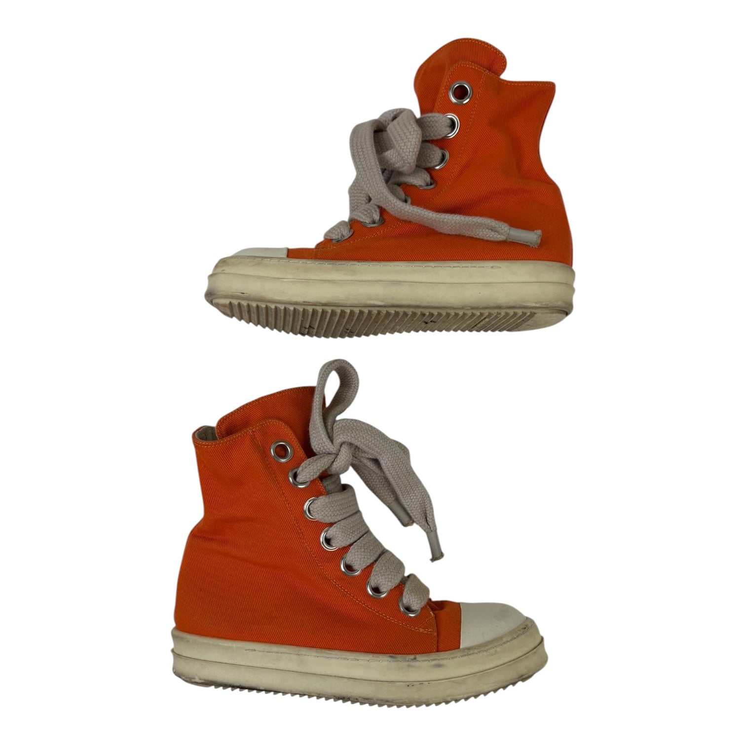 Rick Owens DRKSHDW Jumbo Lace High-Top Sneakers Orange (Used)