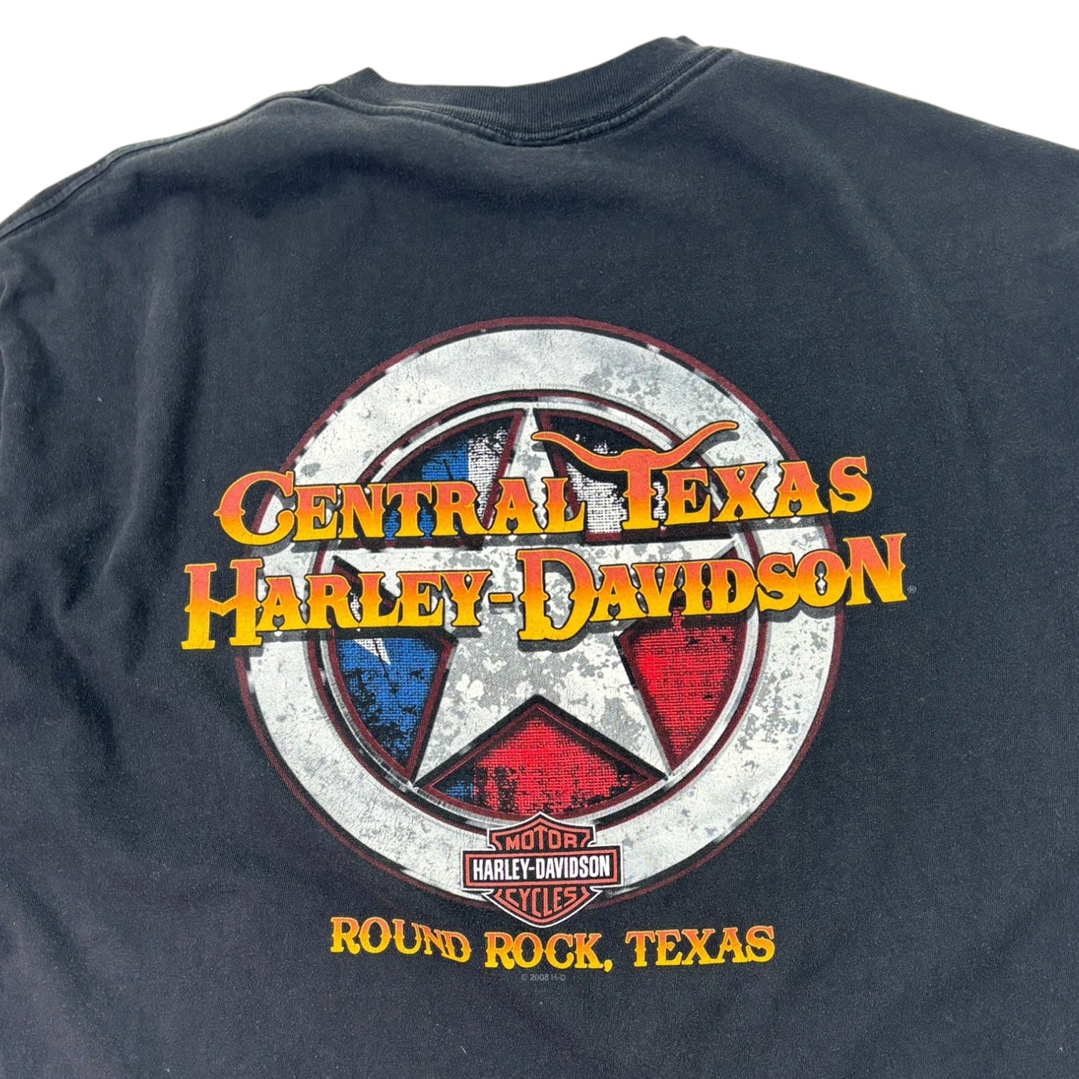 Vintage 2008 Harley Davidson of Round Rock, TX T-Shirt Black