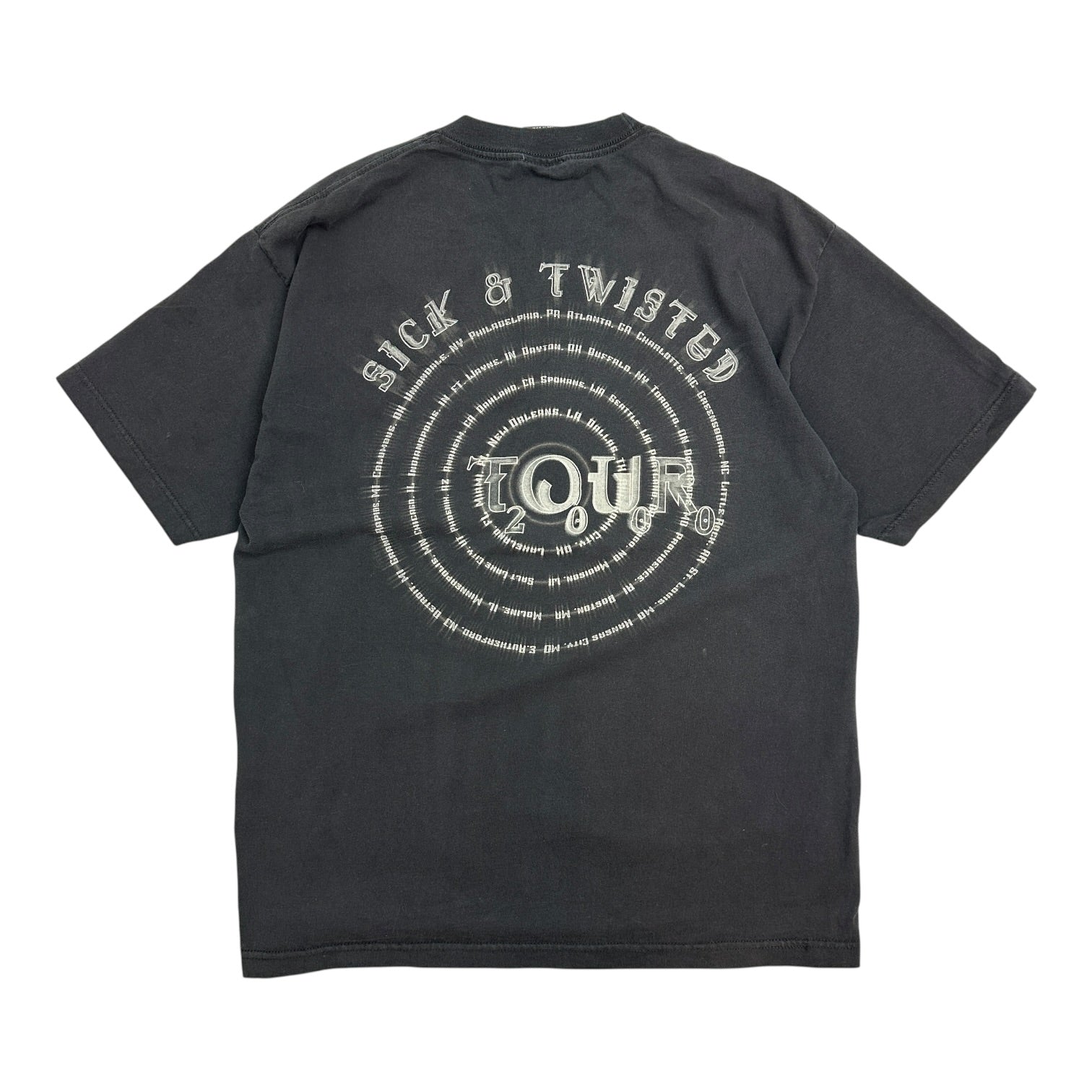 2000 Korn Sick & Twisted Tour Tee Black