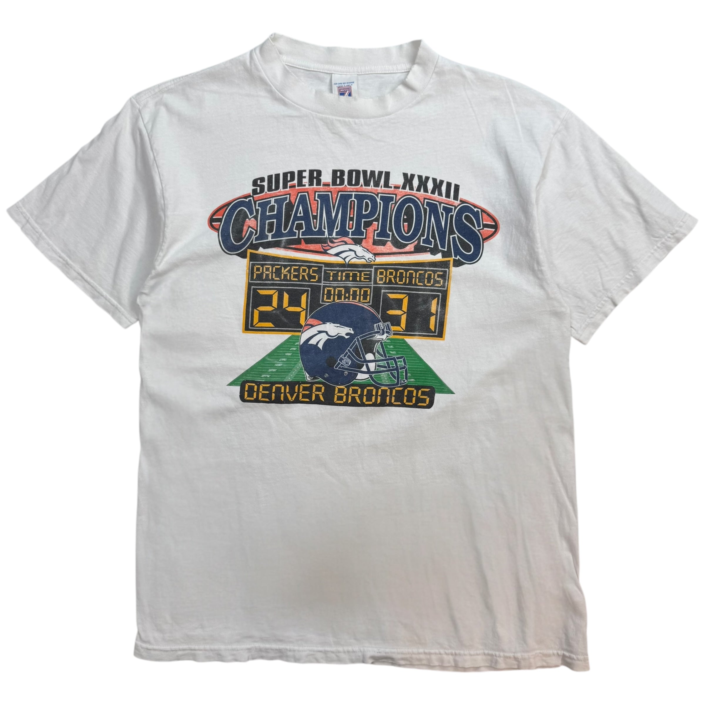 Vintage Denver Broncos Superbowl XXXII Champions Tee White