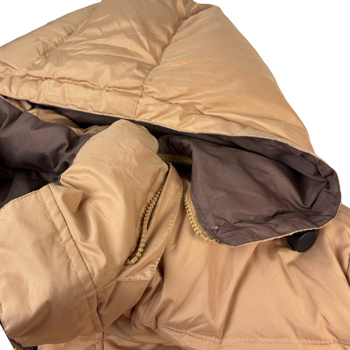 Balenciaga Hooded Down Puffer Tan
