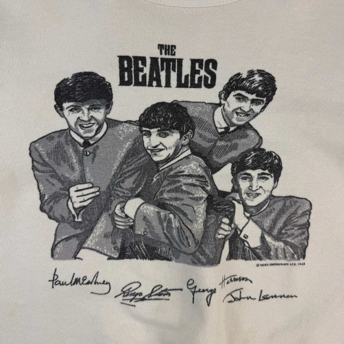 1983 The Beatles Portrait Crewneck Sweatshirt Cream