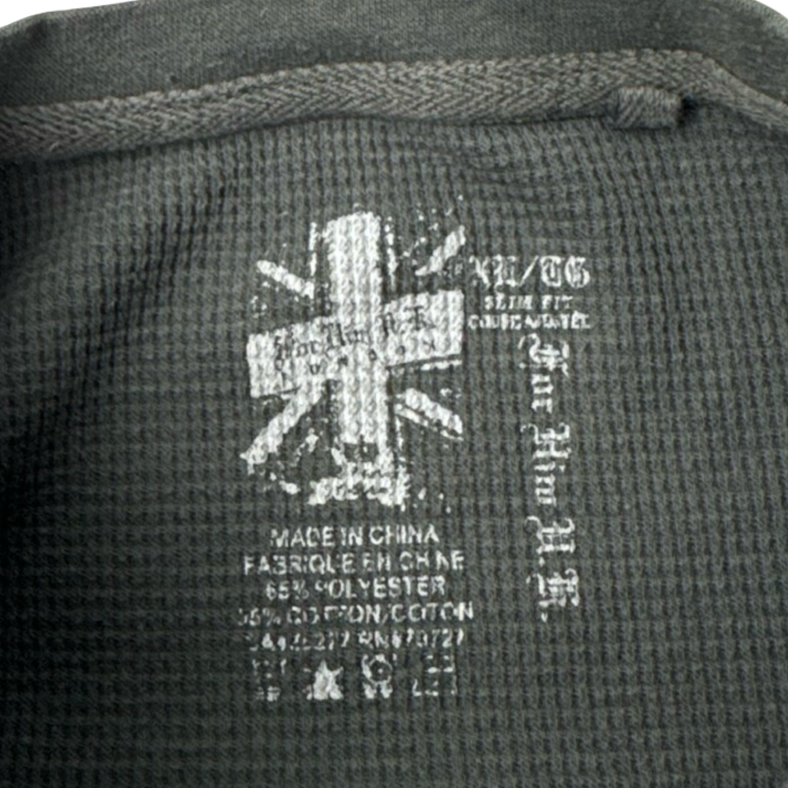 Y2K Cyber Thermal Goth Longsleeve Shirt Grey