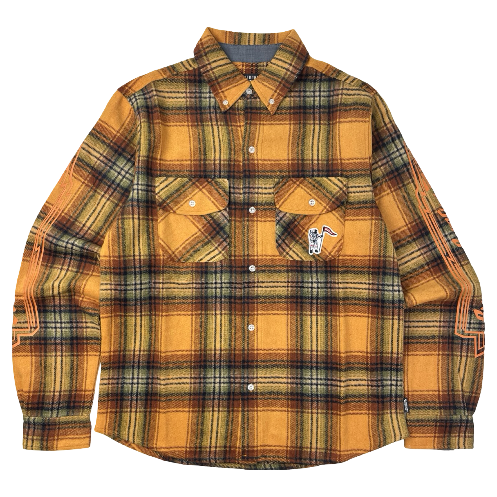Billionaire Boys Club Flannel Shirt Bright Orange
