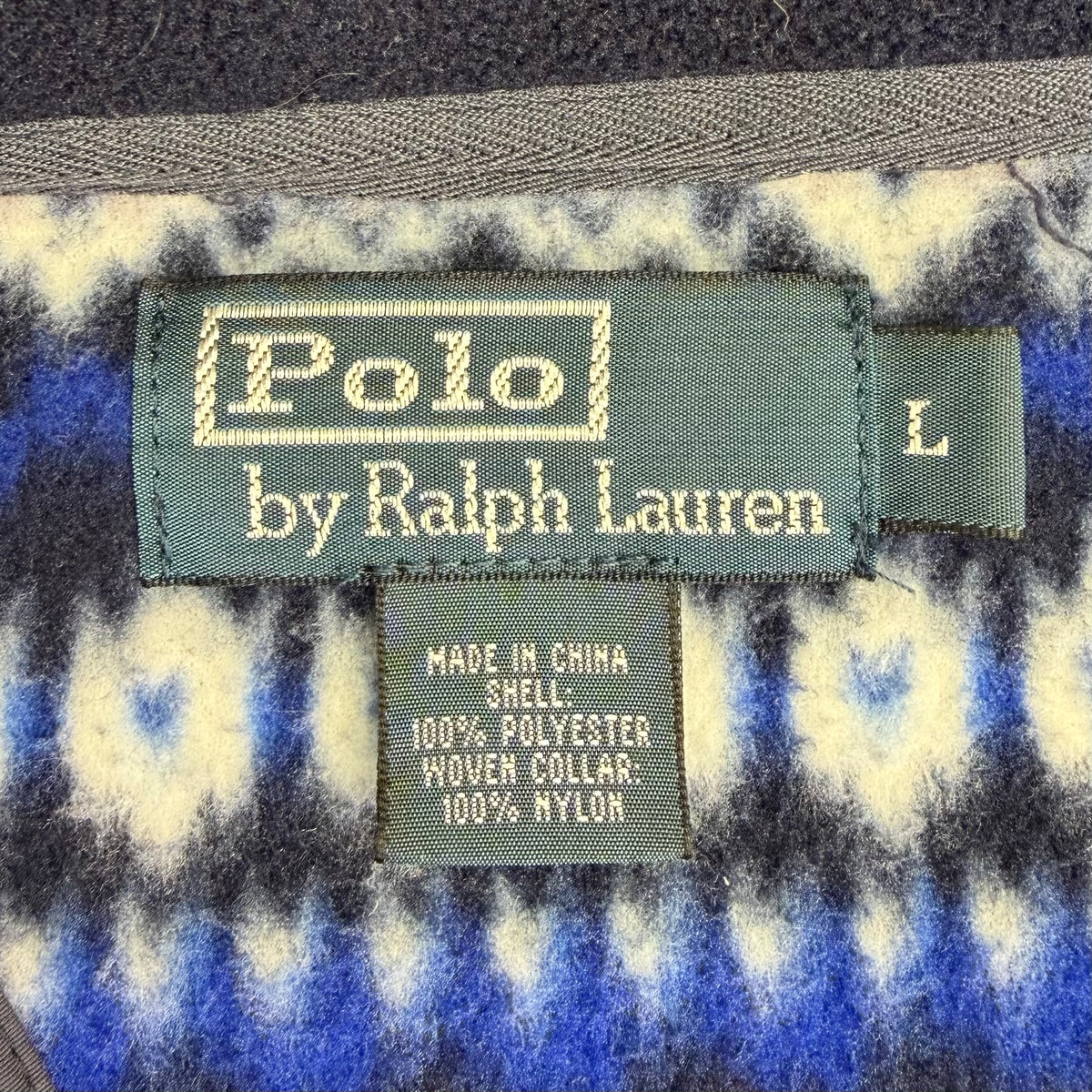 Vintage Polo Ralph Lauren Fair Isle Pullover Fleece Sweater Blue