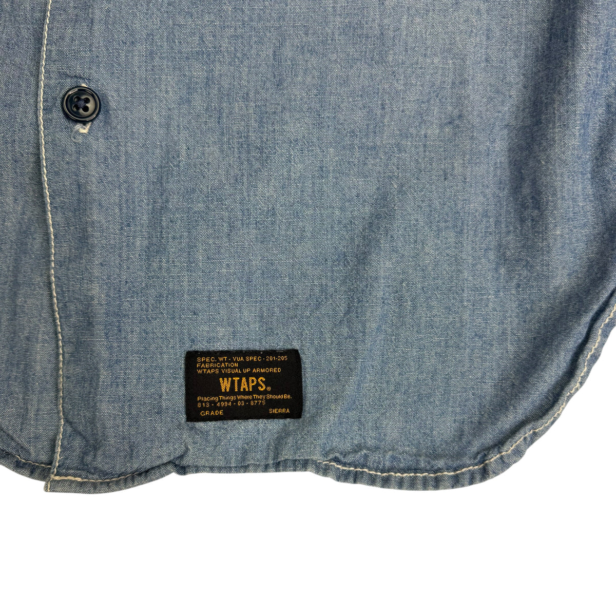 Wtaps Denim Button Up Shirt Blue