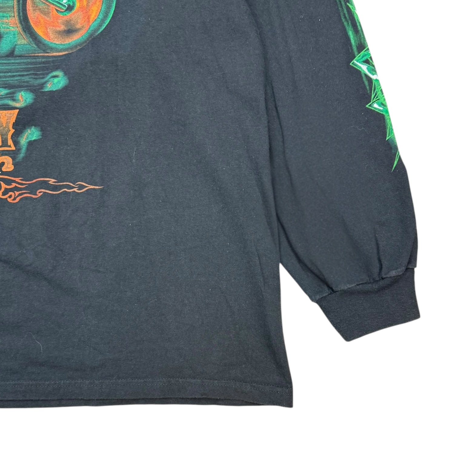 Vintage Friday The 13th On The Fridge Biker L/S Tee Black