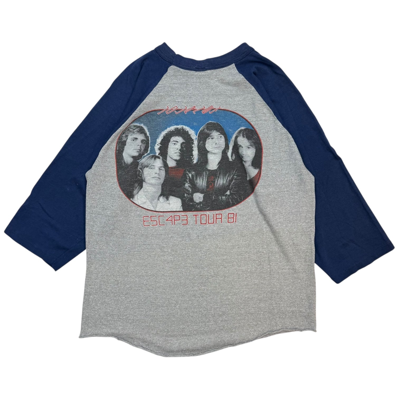 1981 Journey Escape Tour Raglan Tee Grey/Blue