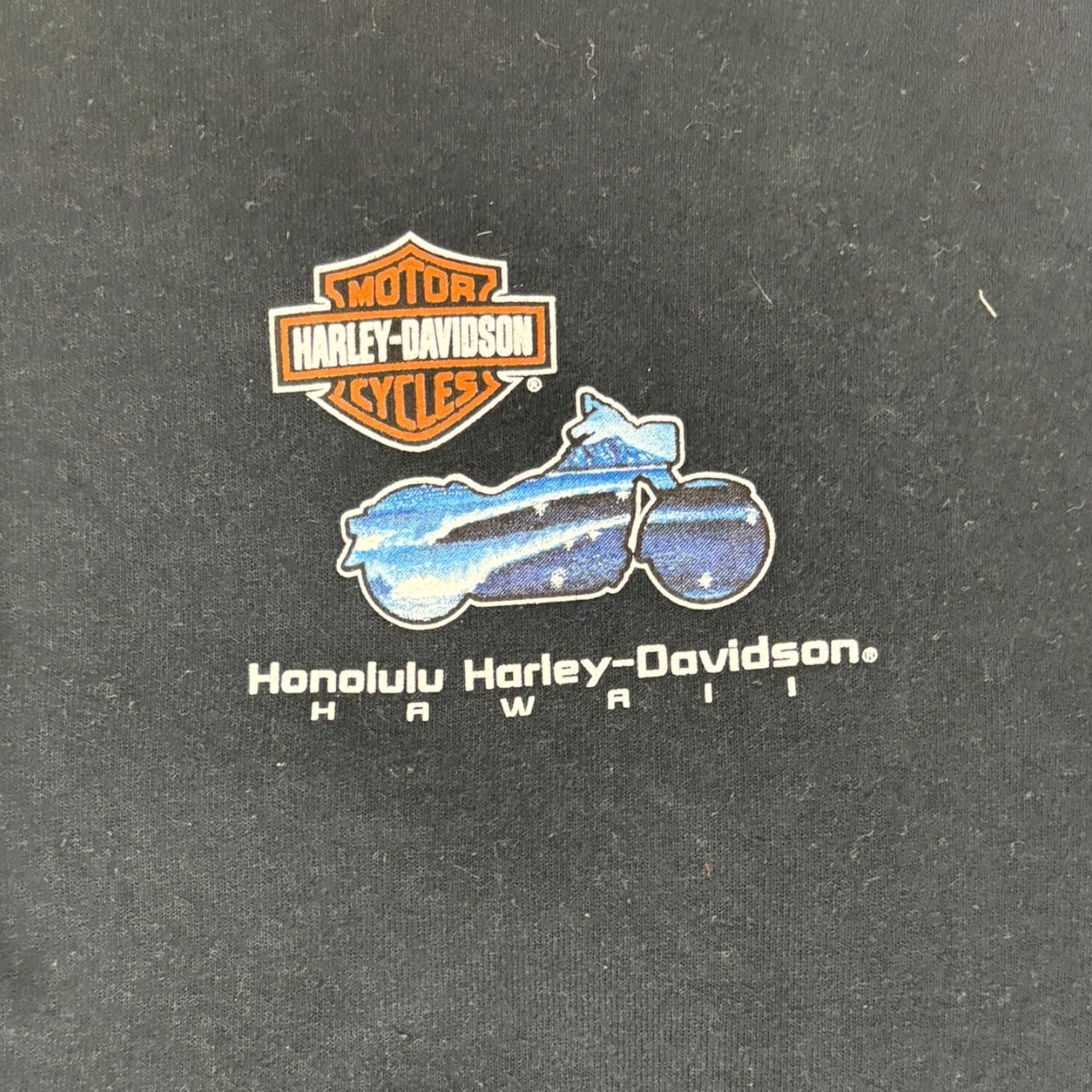 Vintage Harley Davidson Honolulu Hawaii Turtle Hoodie Black