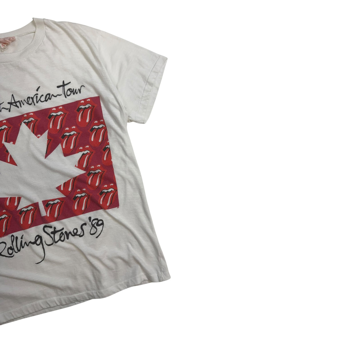 Vintage 1989 Rolling Stones Steel Wheels North American Tour T-Shirt White