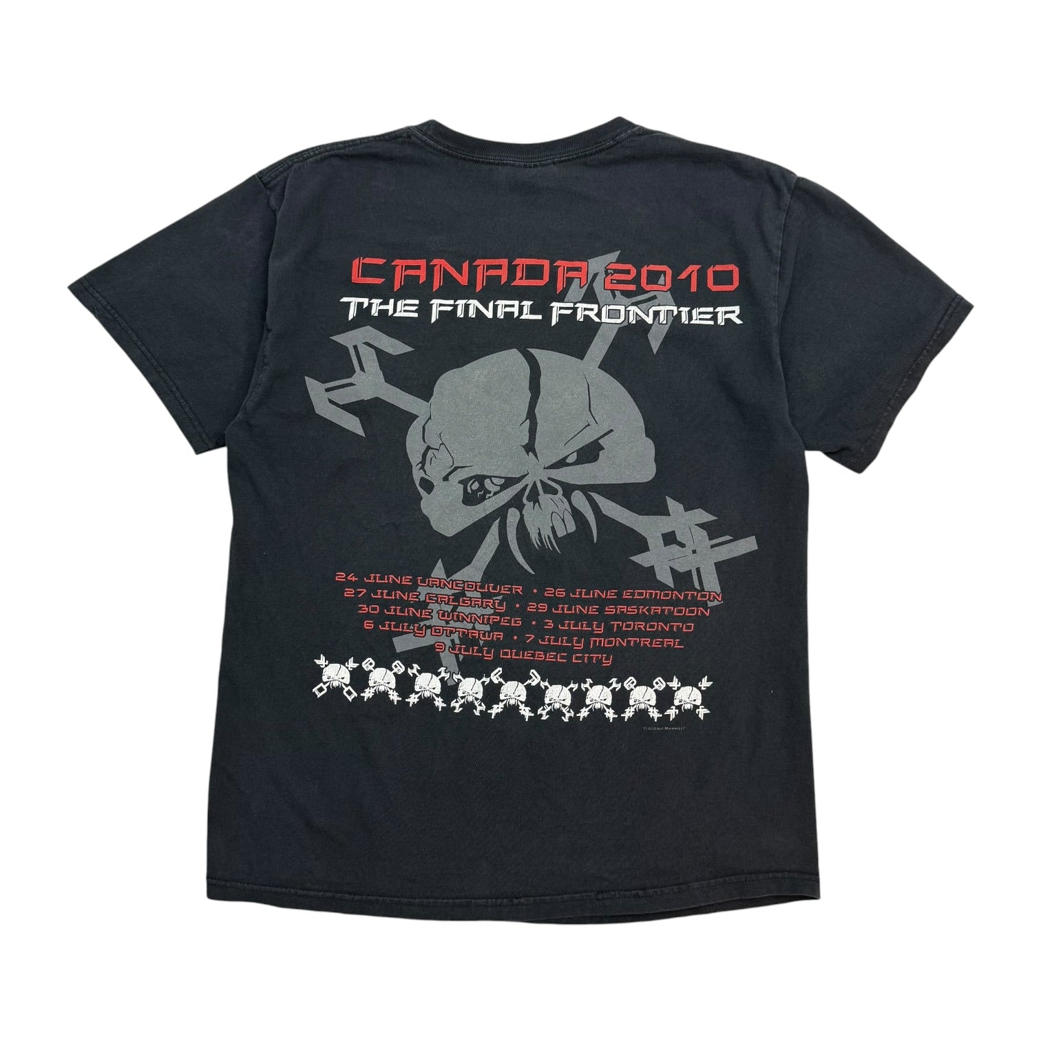 2010 Iron Maiden Canada The Final Frontier Tour Tee Black
