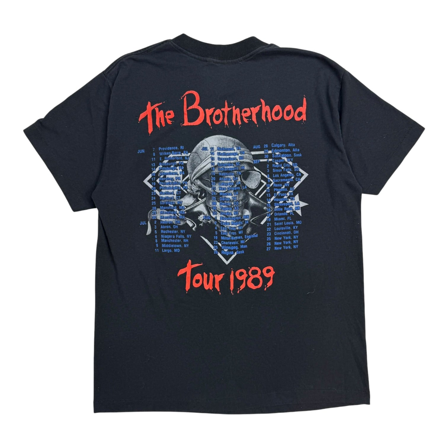 1989 Bon Jovi The Brotherhood Tour Tee Black