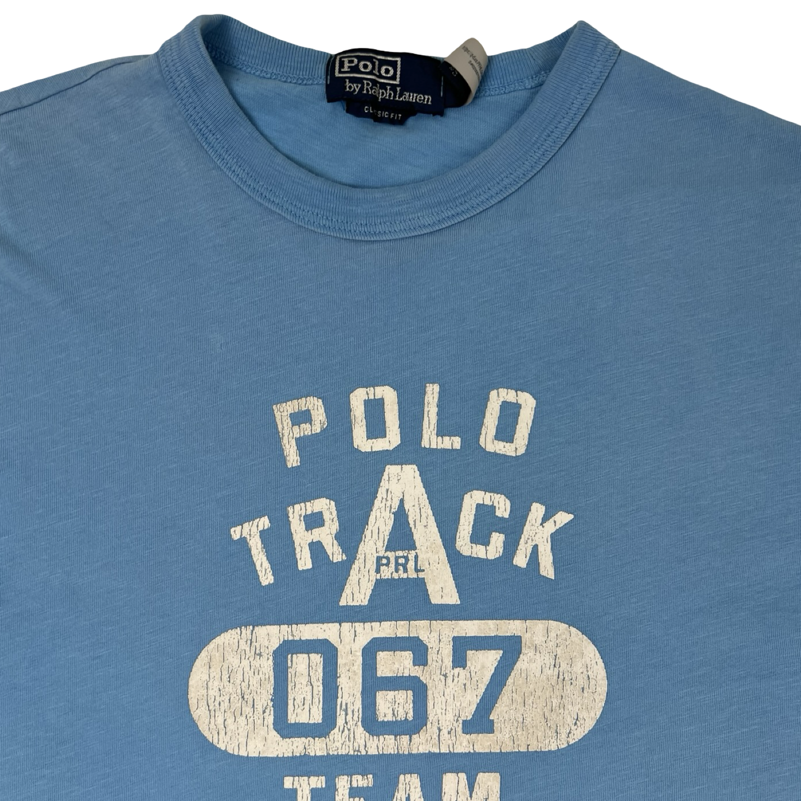 Vintage Polo Ralph Lauren Polo Track 067 Team Shirt Blue