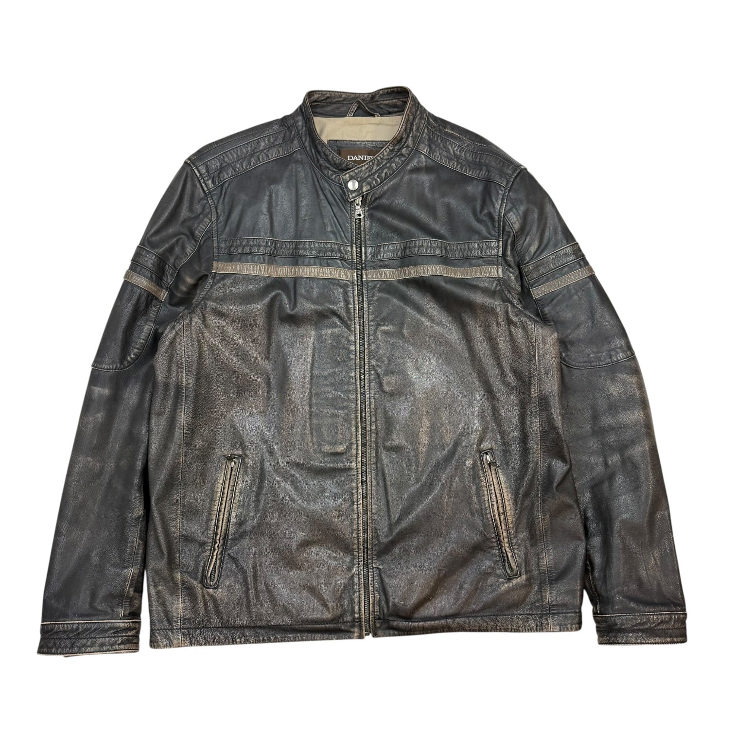 Vintage Danier Leather Moto Jacket Brown