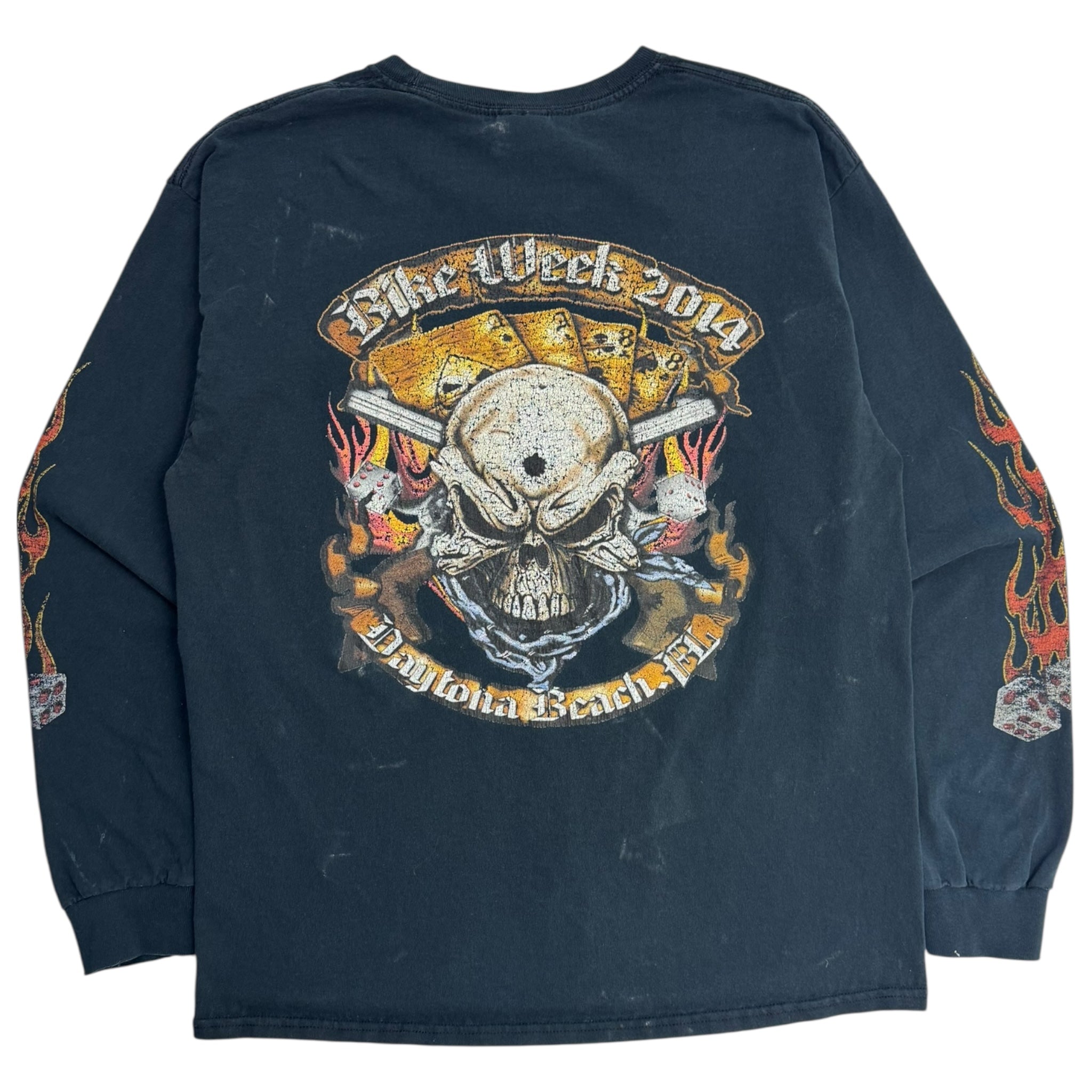 Bike Week Daytona Beach FL Flame Longsleeve T-Shirt