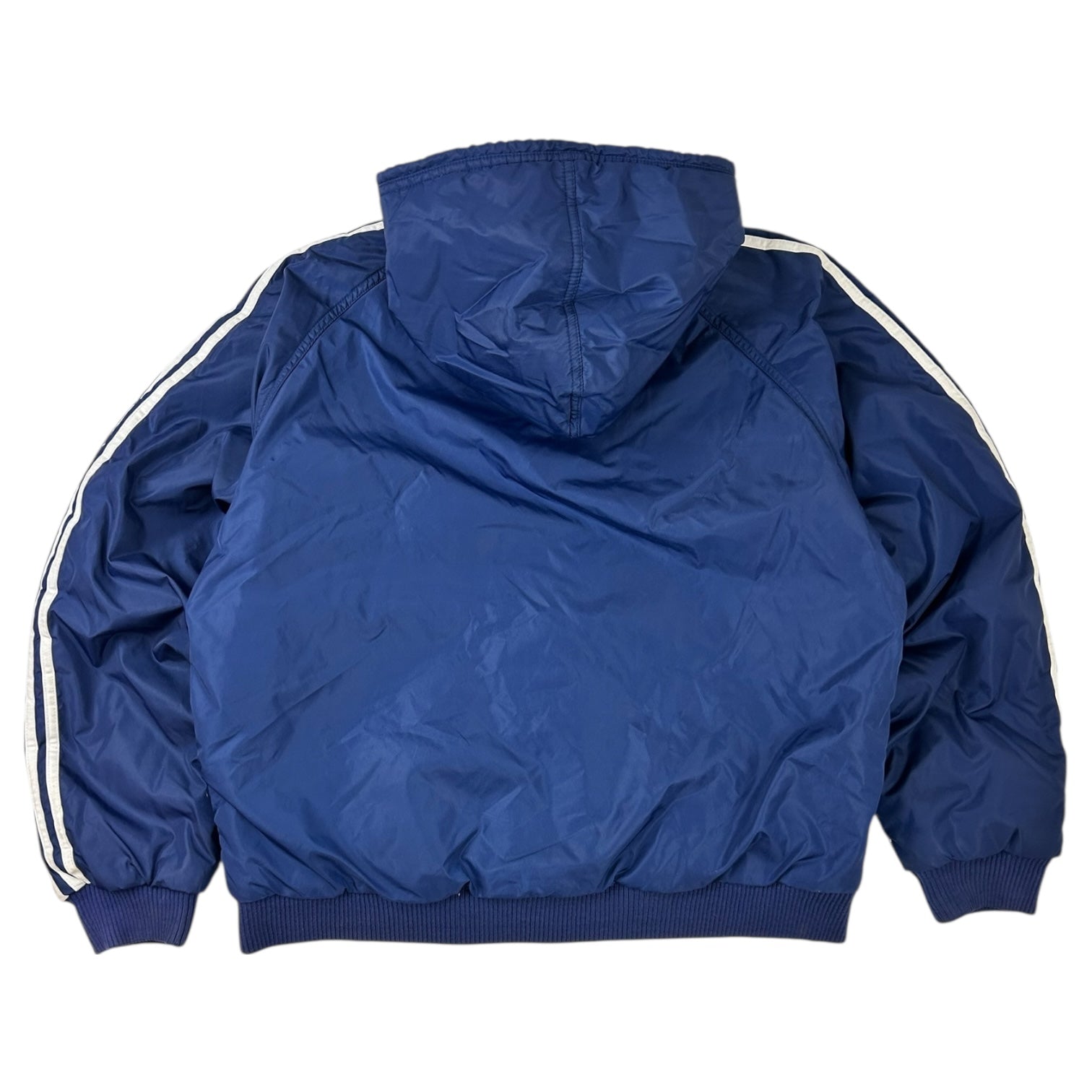 Vintage Adidas Reversible Hooded Jacket Blue/Navy