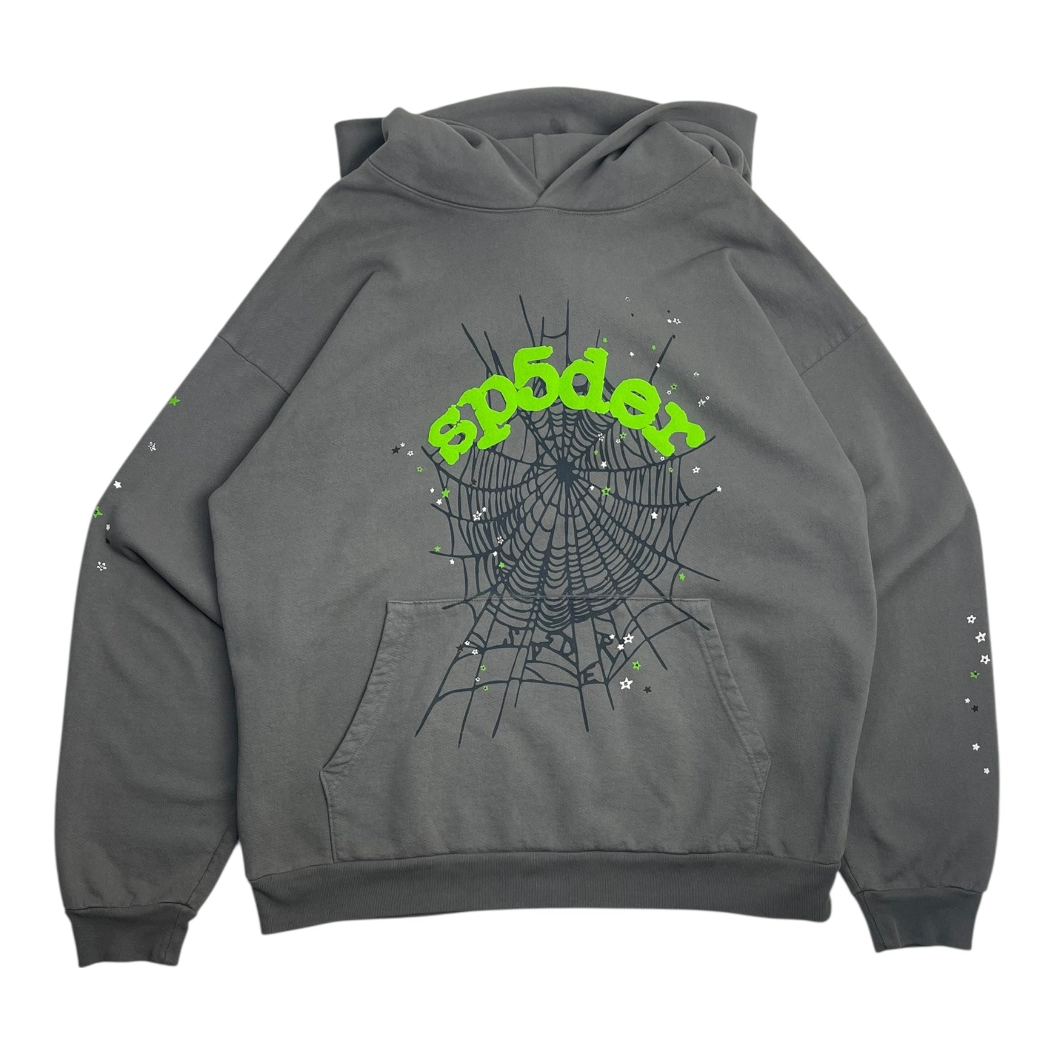 Sp5der Wait Web Hoodie Slate Grey