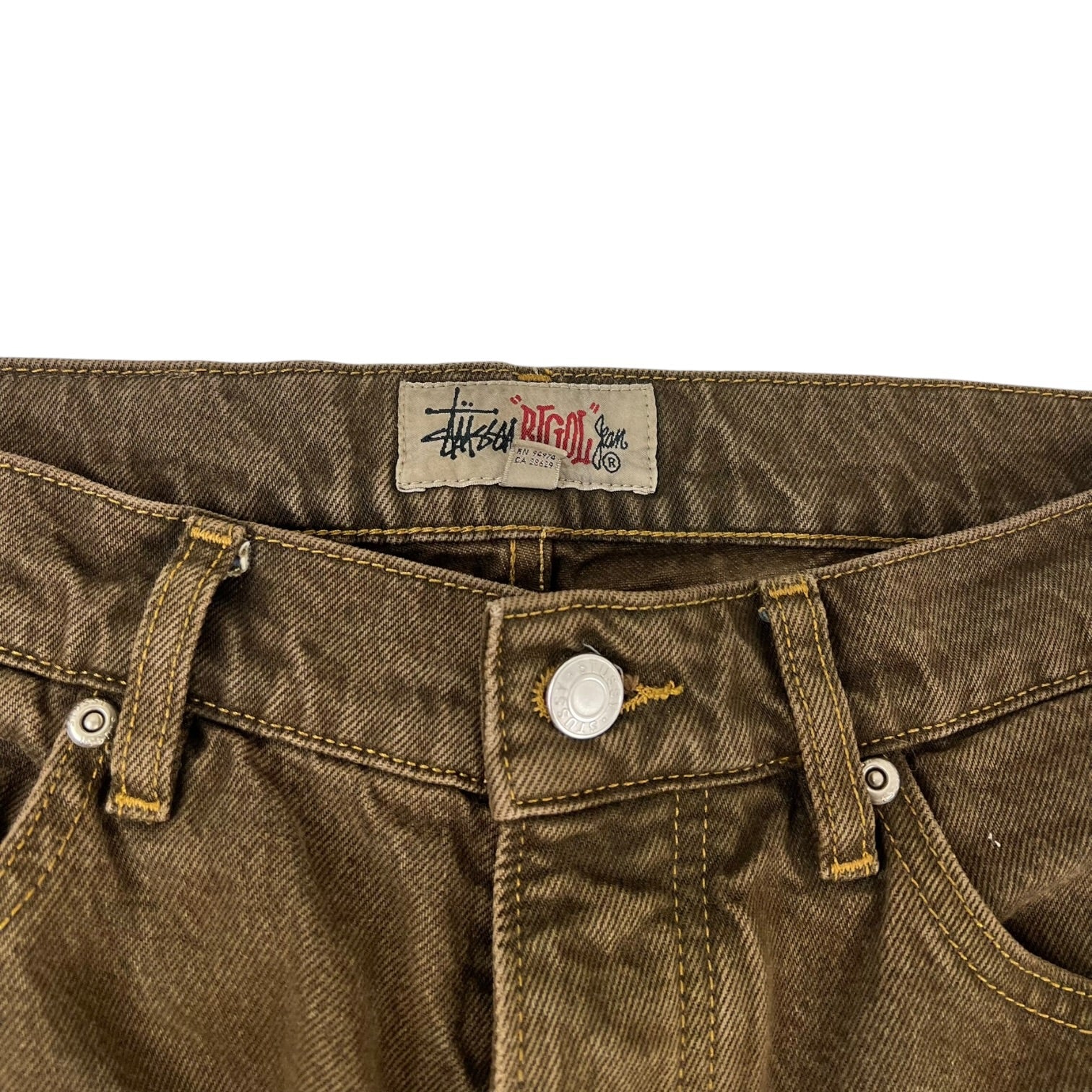 Stussy Big Ol’ Denim Jeans Washed Brown