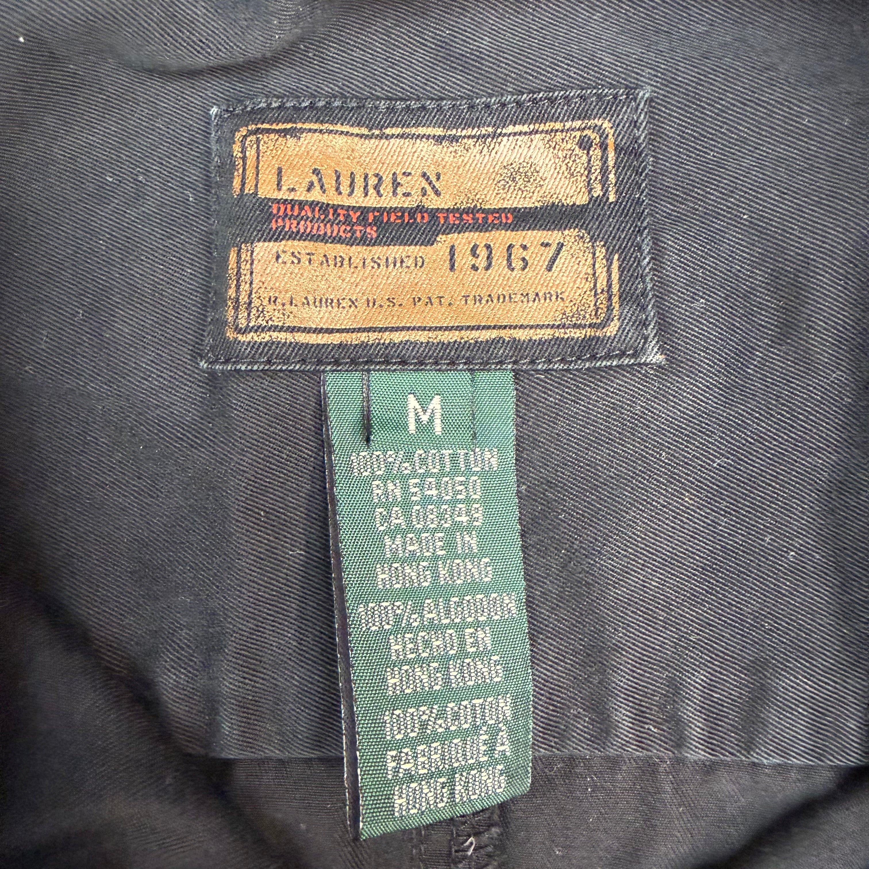 (W) Vintage Lauren RL Denim Button Up Black