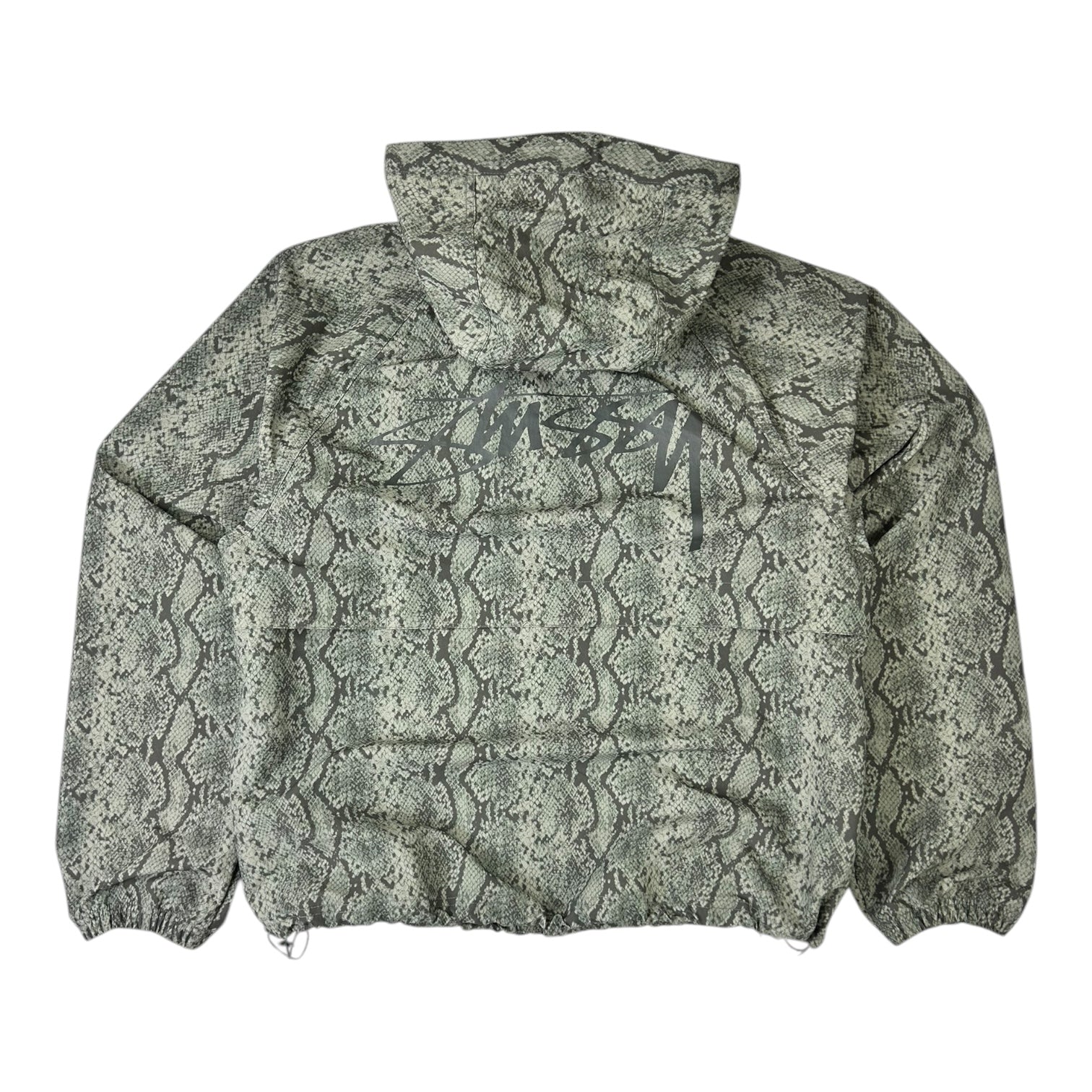 Stussy Beach Shell Snake Print Olive