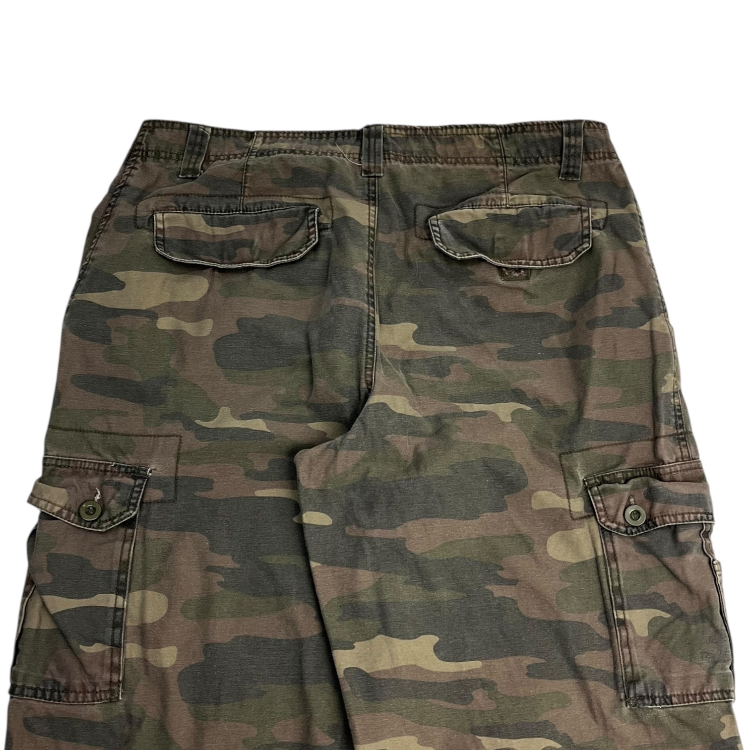 Vintage Blueprint Camouflage Cargo Bottoms