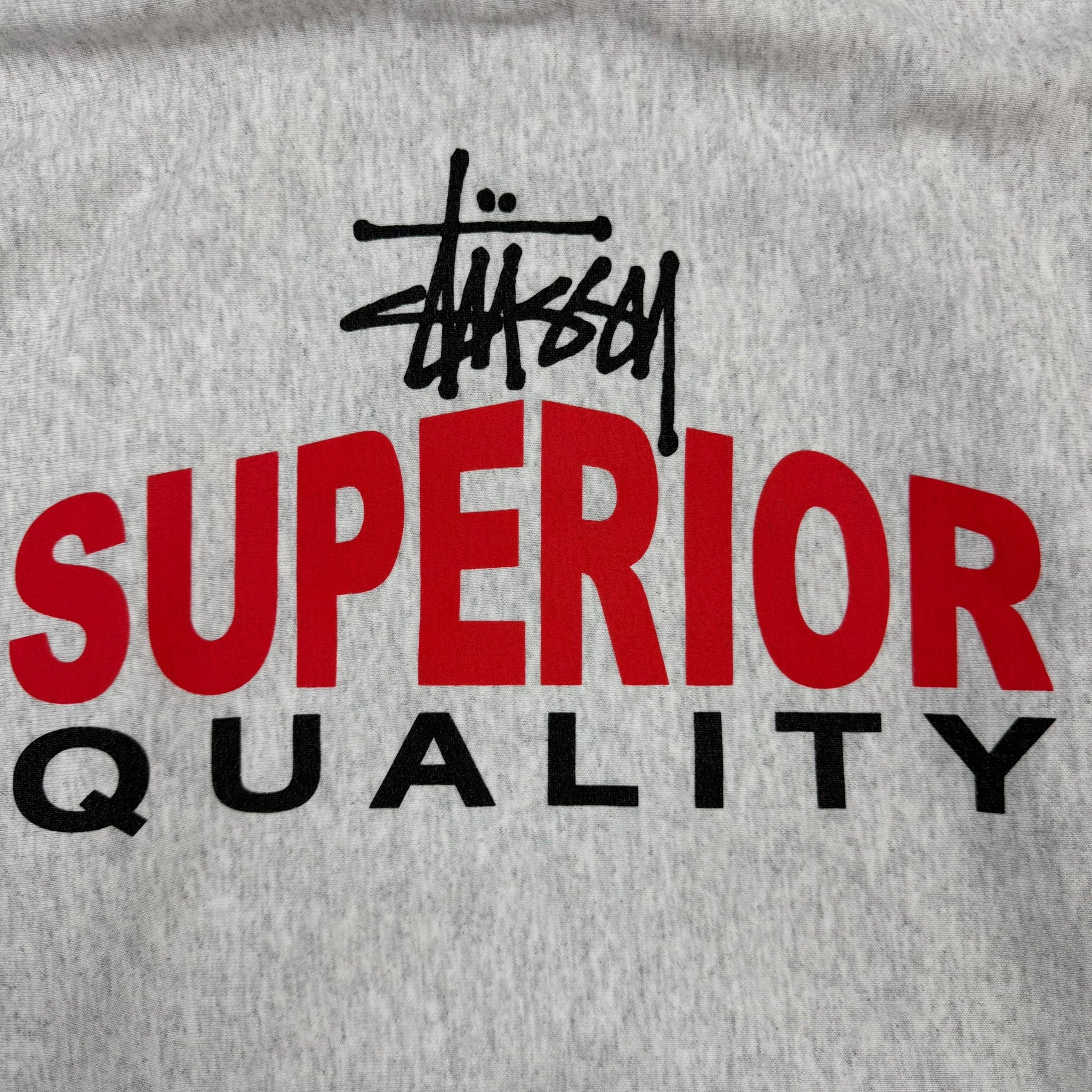 Stussy Superior Quality Zip Hoodie Ash Grey