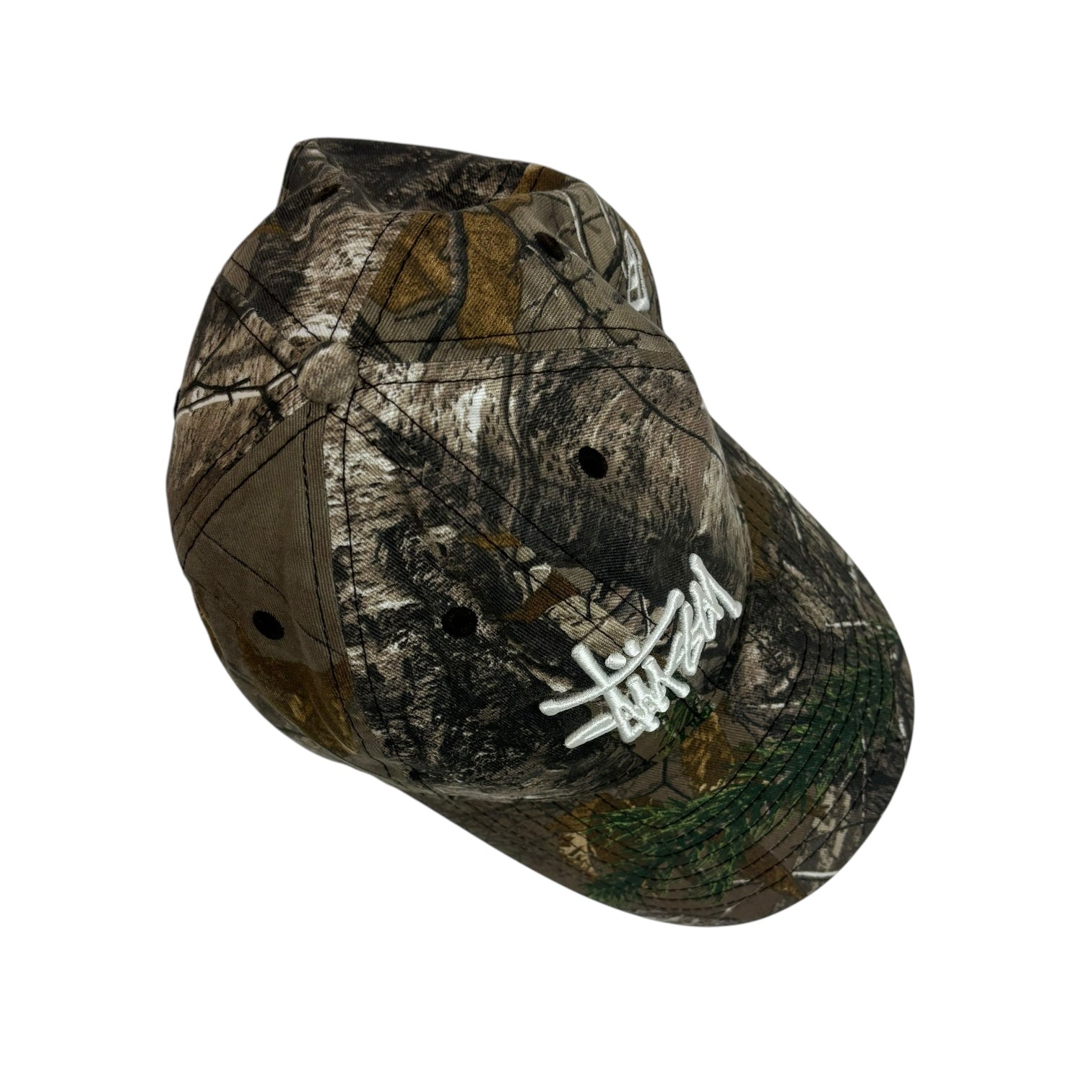 Stussy New Era Basic StrapBack Trucker Hat Real Tree Camo