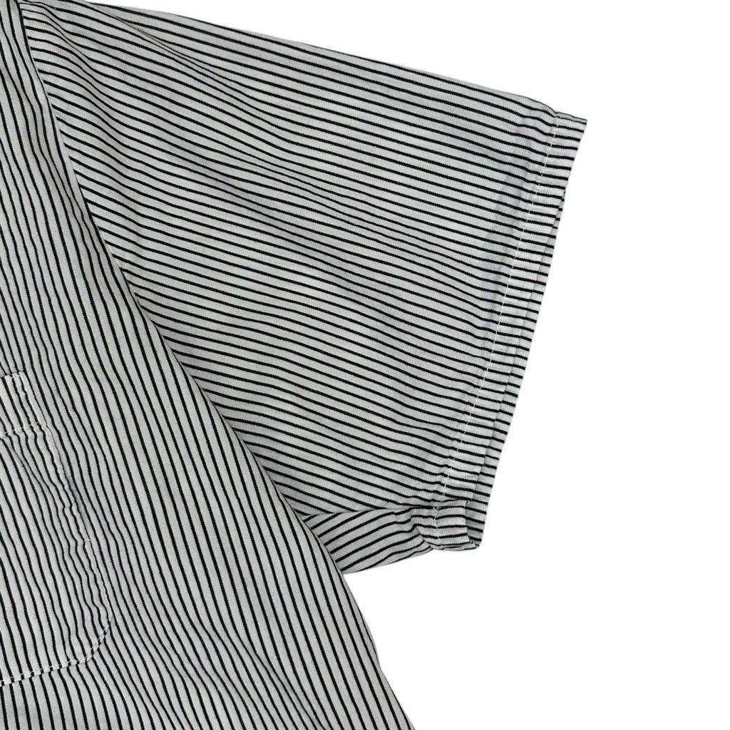 Basketcase Gallery Striped Cropped Button Up