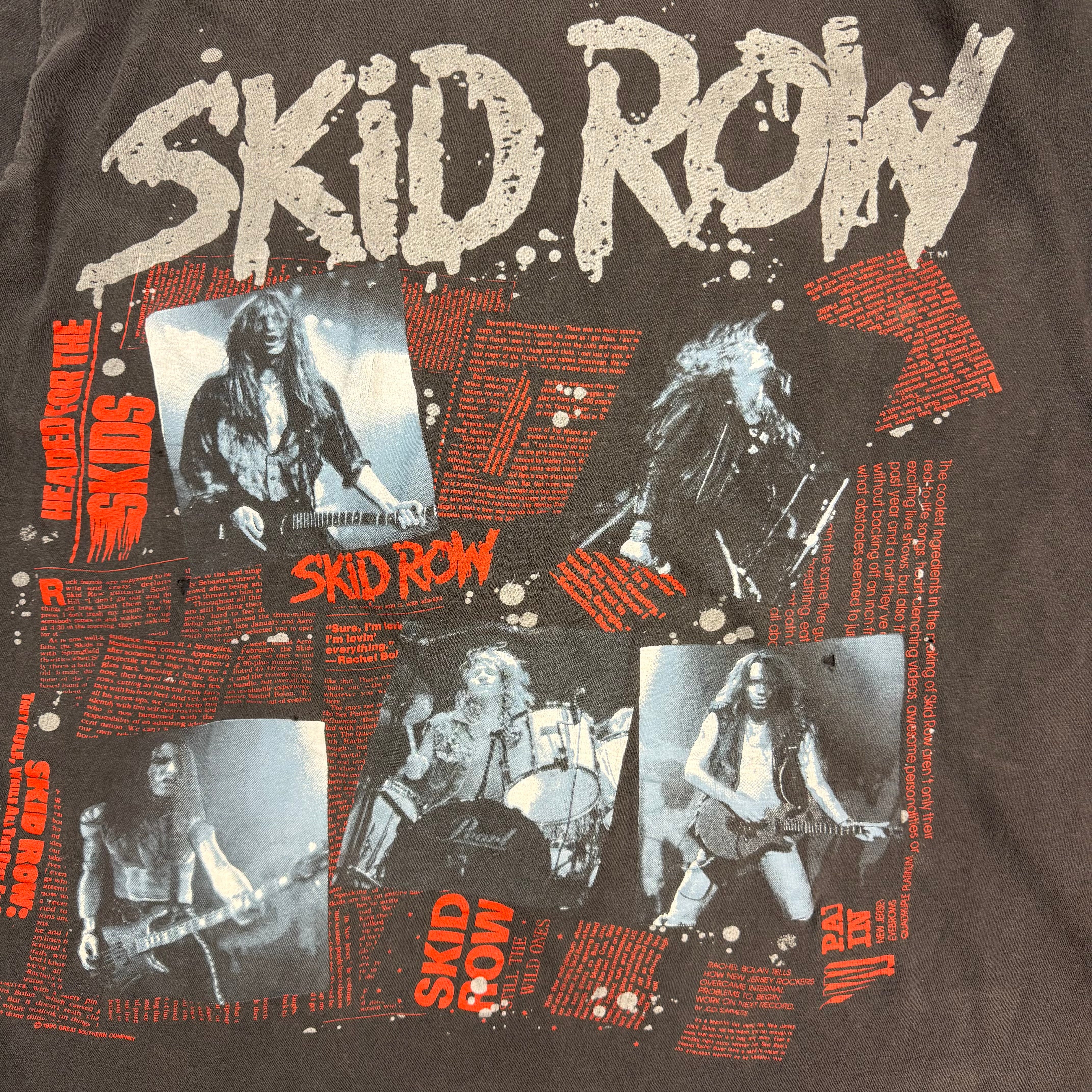 1988 Skid Row 300 Gigs Tour Tee Black