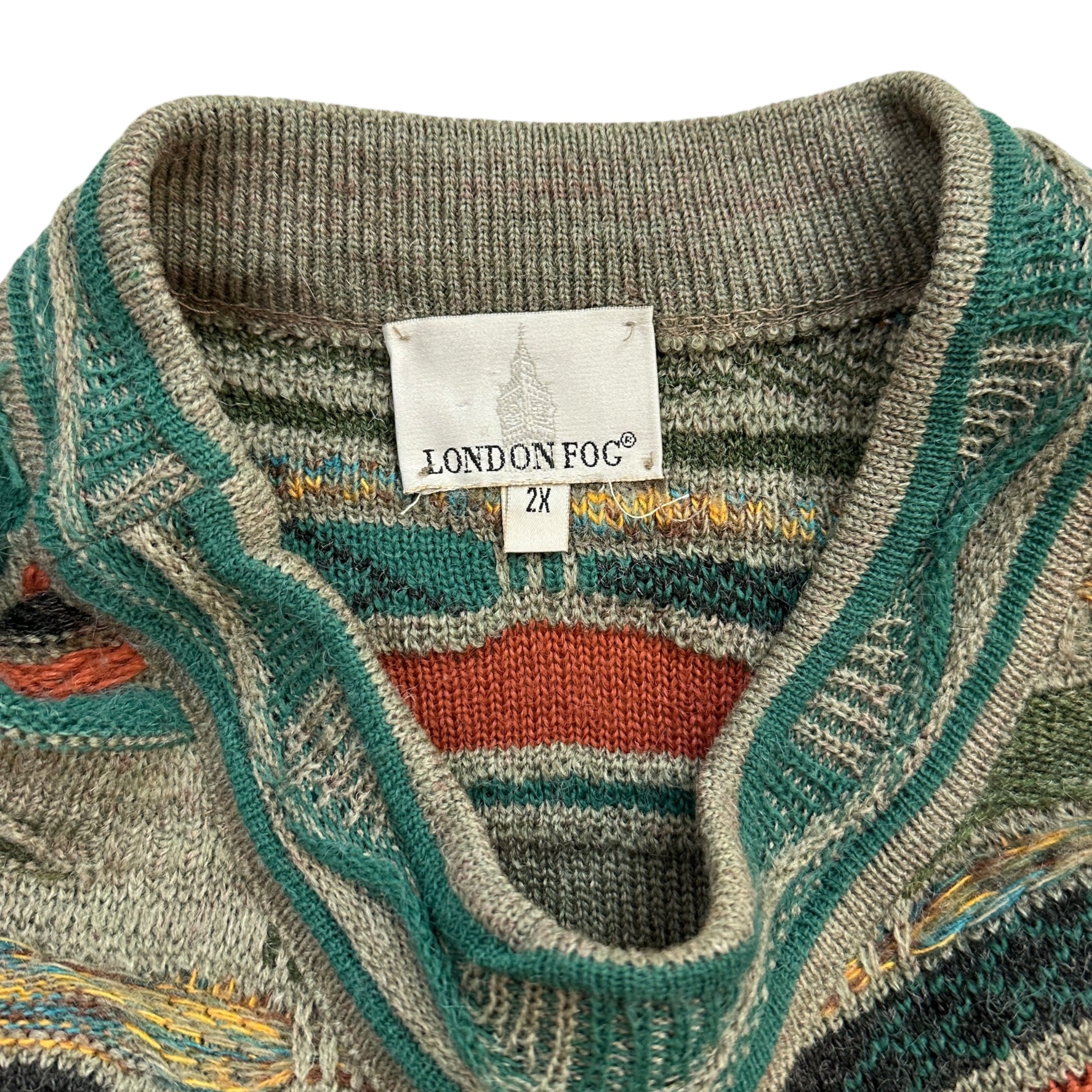 Vintage London Fog 3D Knit Sweater