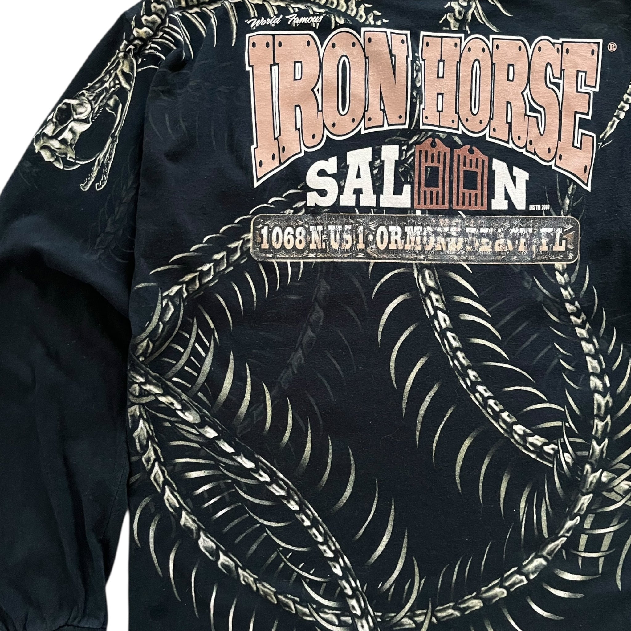 Iron Horse Saloon Snake Skeleton Longsleeve Shirt