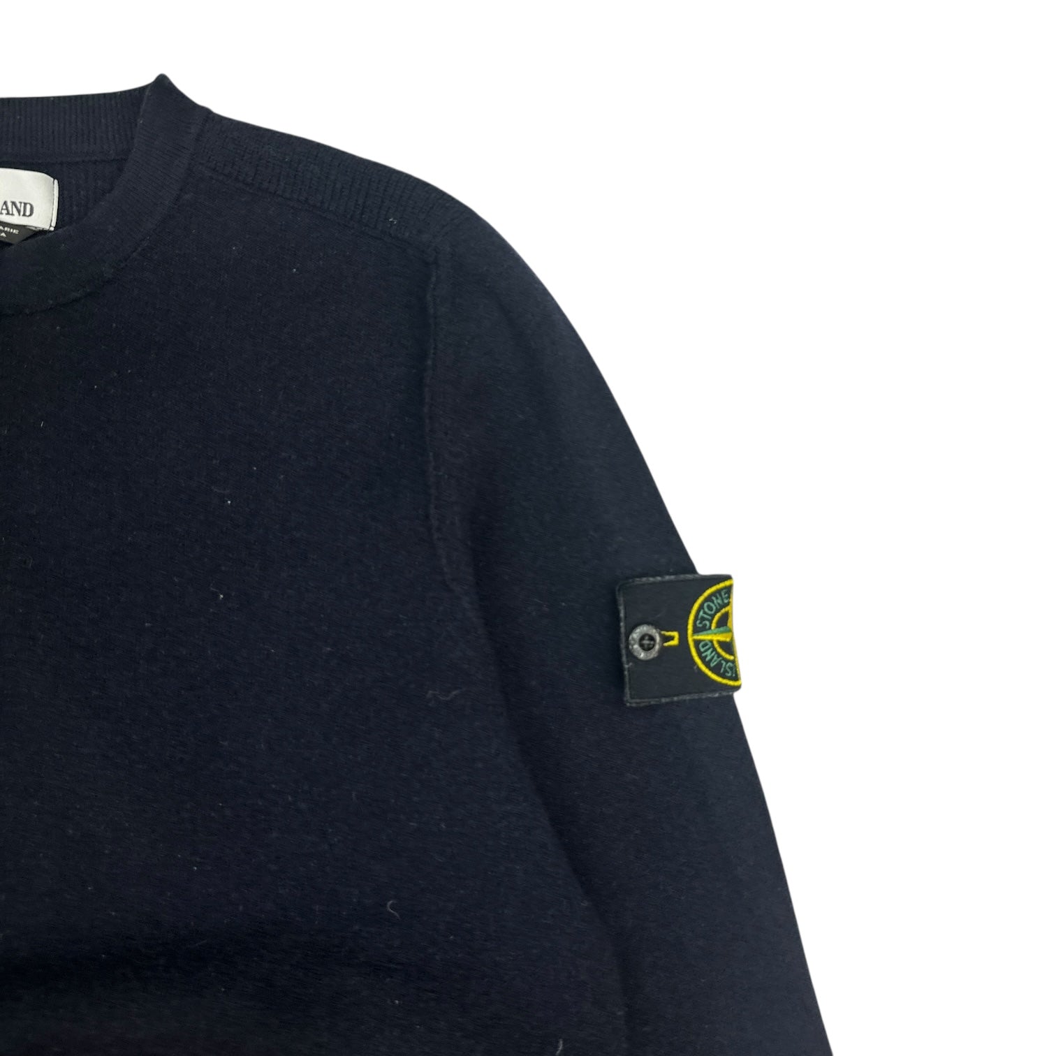 Stone Island Wool Pullover Sweater Dark Navy