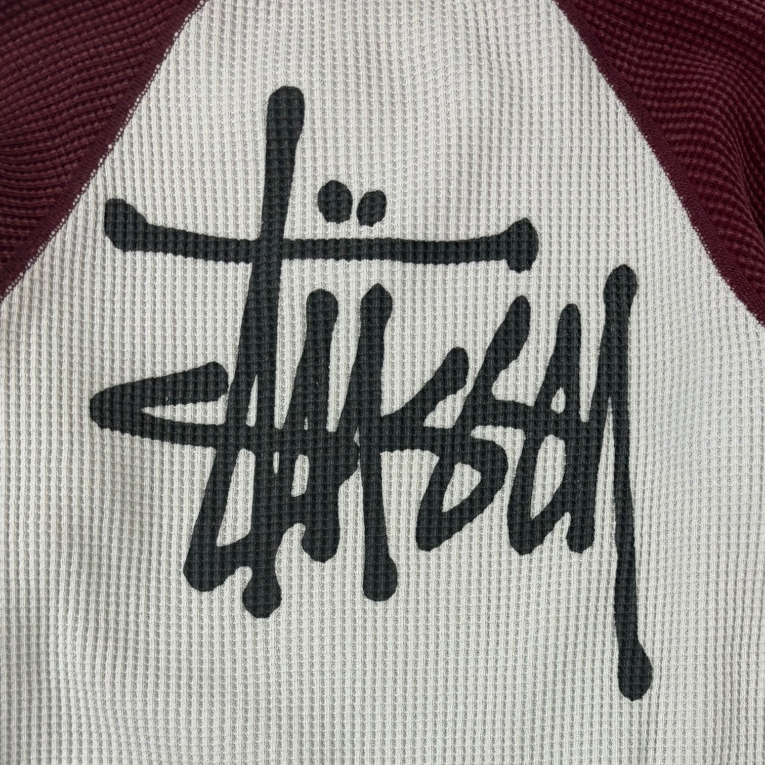Stussy Two-Tone Raglan Thermal Burgundy