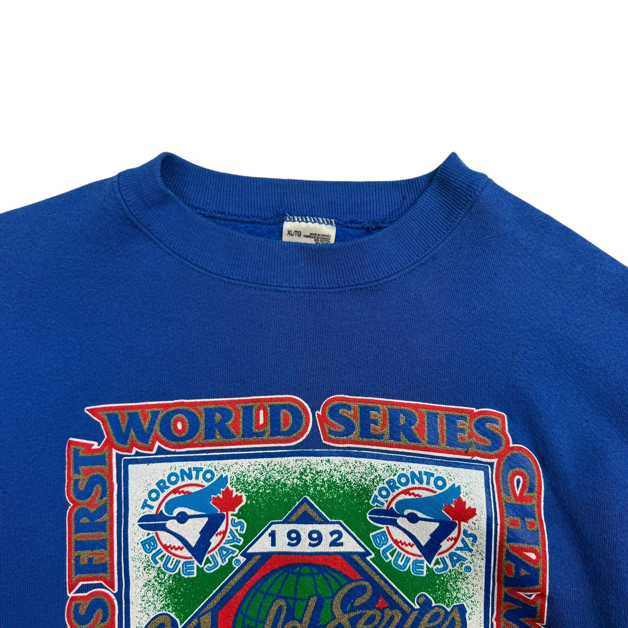 1992 Toronto Blue Jays World Series Crewneck Blue