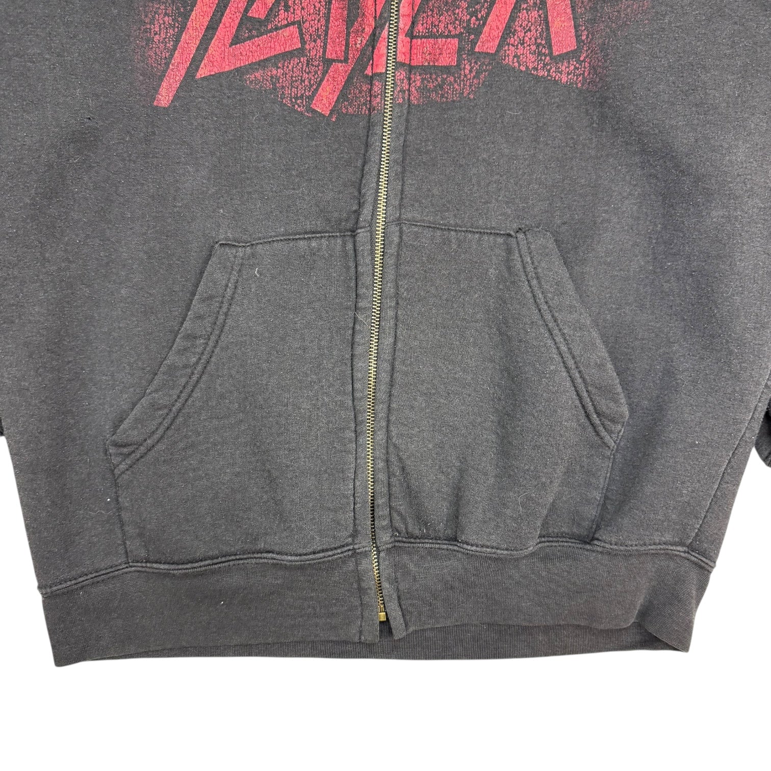 Vintage Slayer Zip Up Hoodie Black