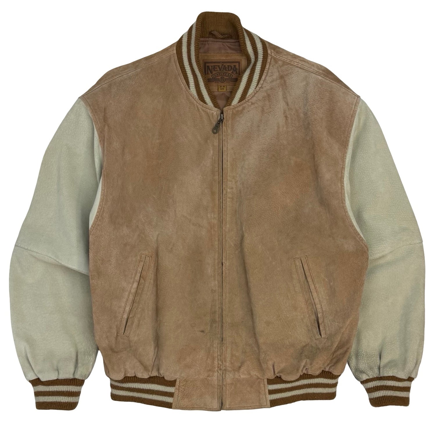 Vintage Nevada Teddy Bomber Jacket Brown