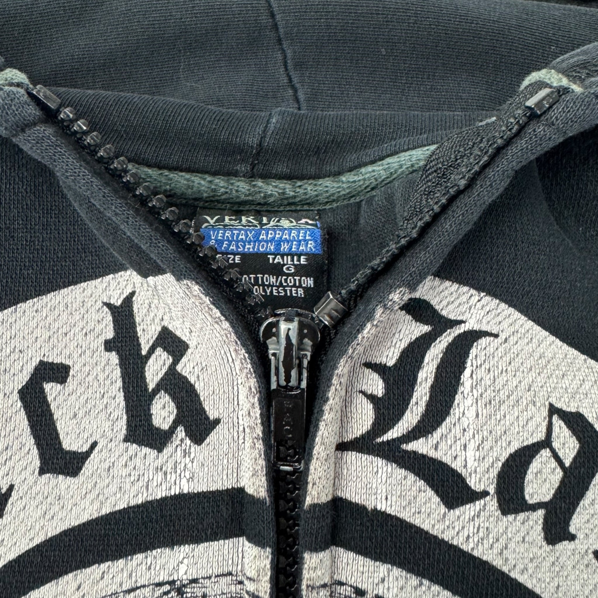 Vintage Black Label Society Zip Up Hoodie Black