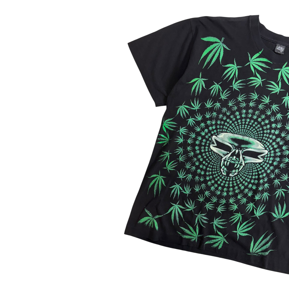 Vintage 90s Bud Weed AOP T-Shirt Black