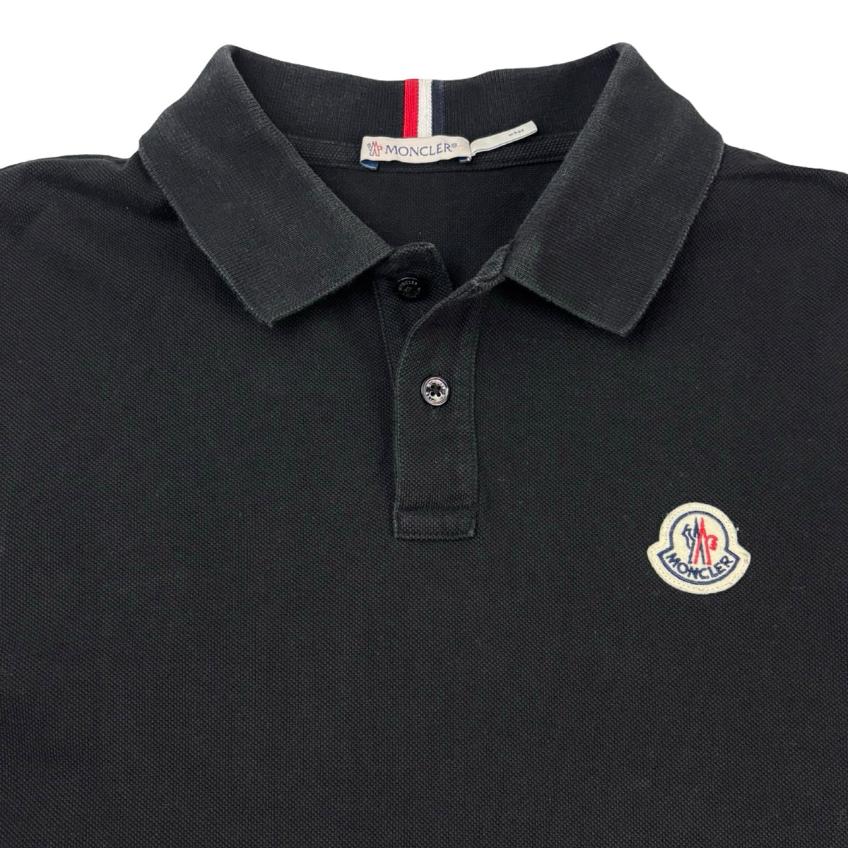 Moncler Logo Patch Polo-Shirt Black