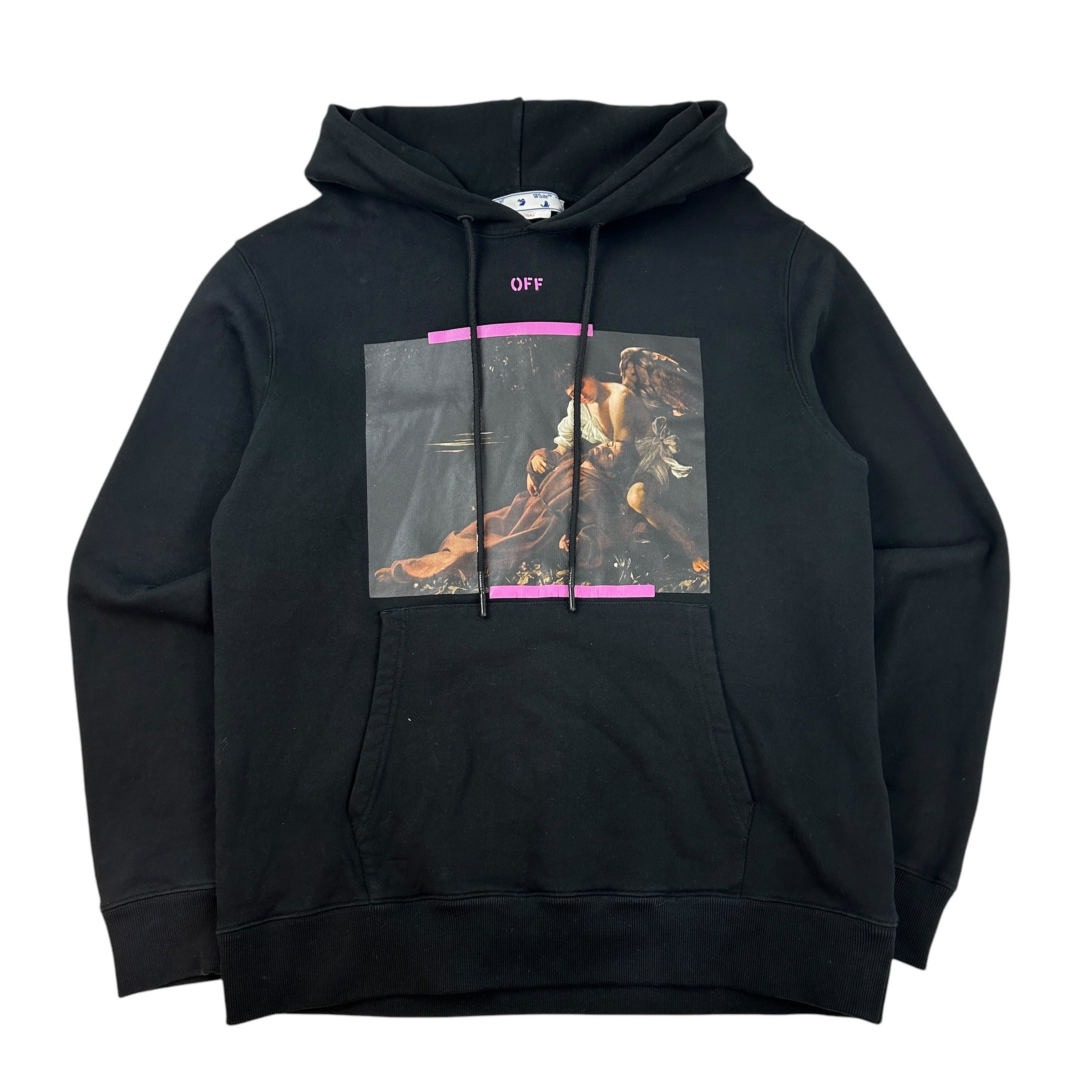 Off-White Caravaggio Print Hoodie Black Cyclamen